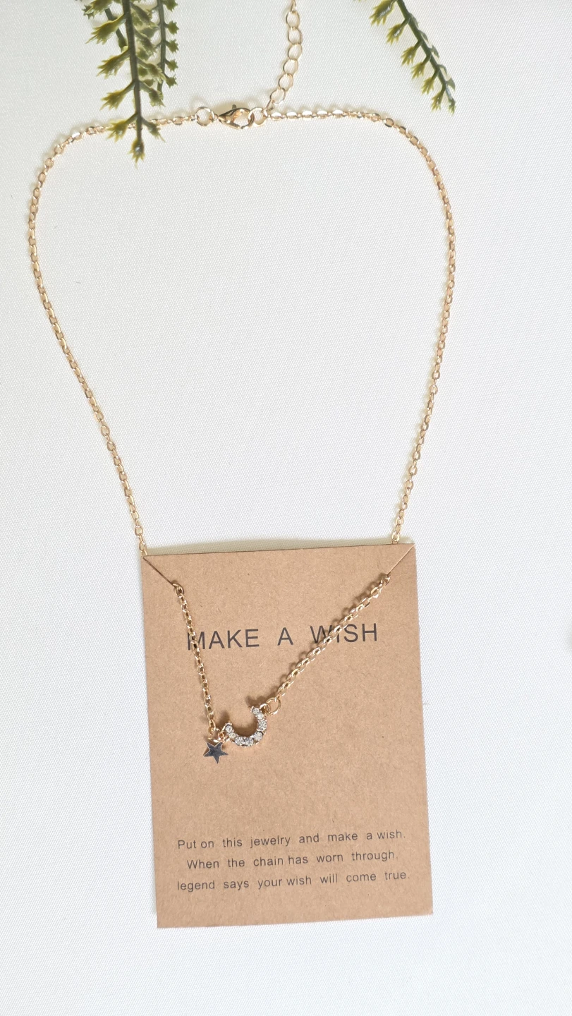 Make a Wish Moon and Star Necklace - photo 2