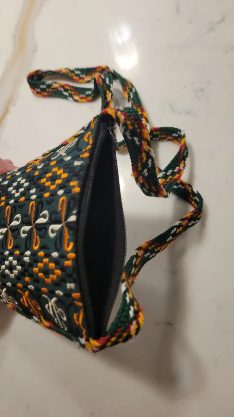 Embroidered Pouch with Strap - photo 2