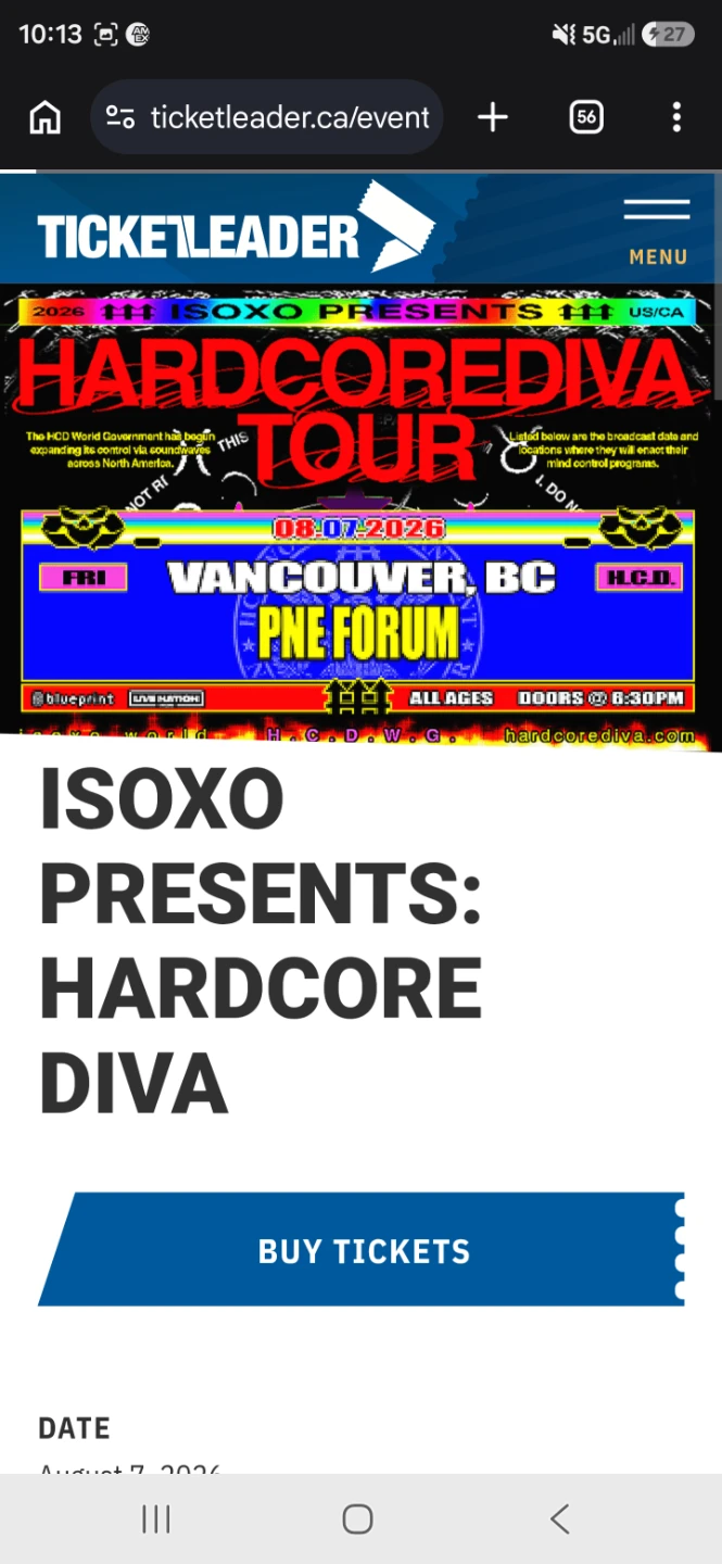 ISOXO Presents: Hardcore Diva Tour - Vancouver (95% sold out!!)