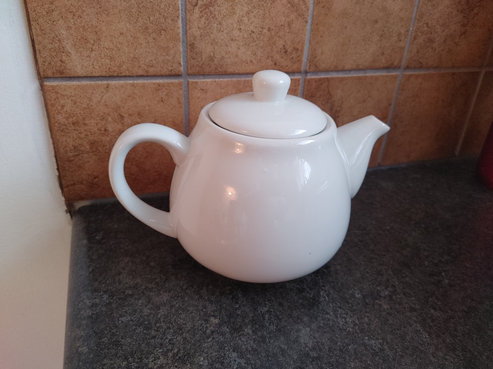 White Ceramic Teapot