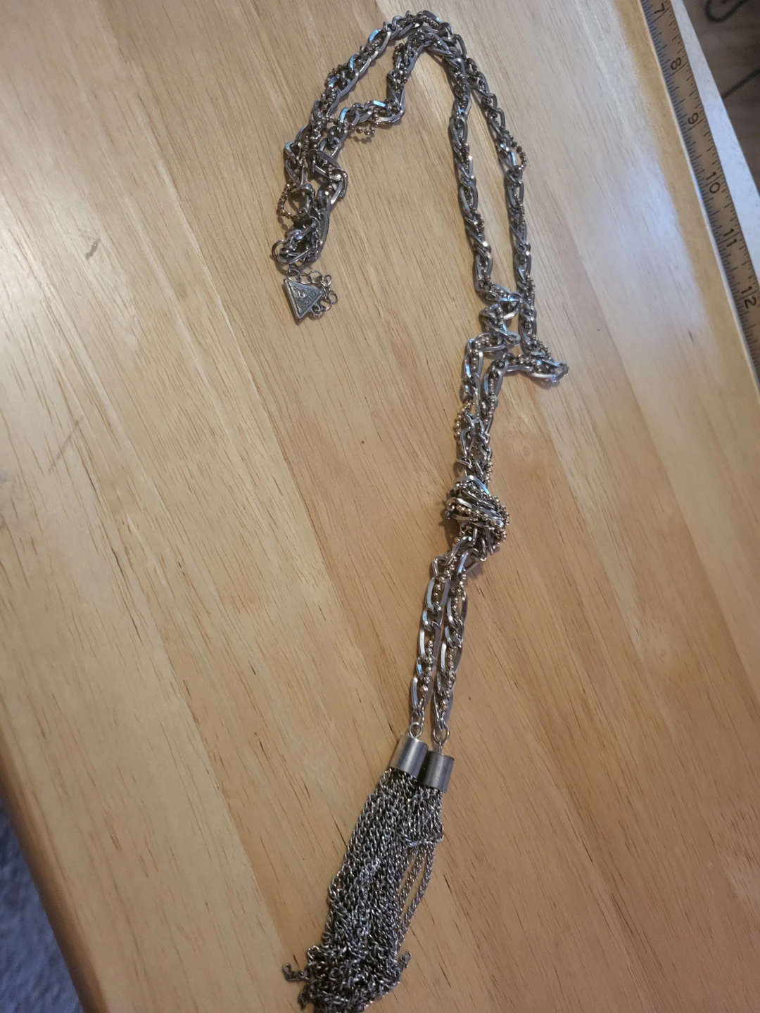 Guess Chain Necklace with Tassel
