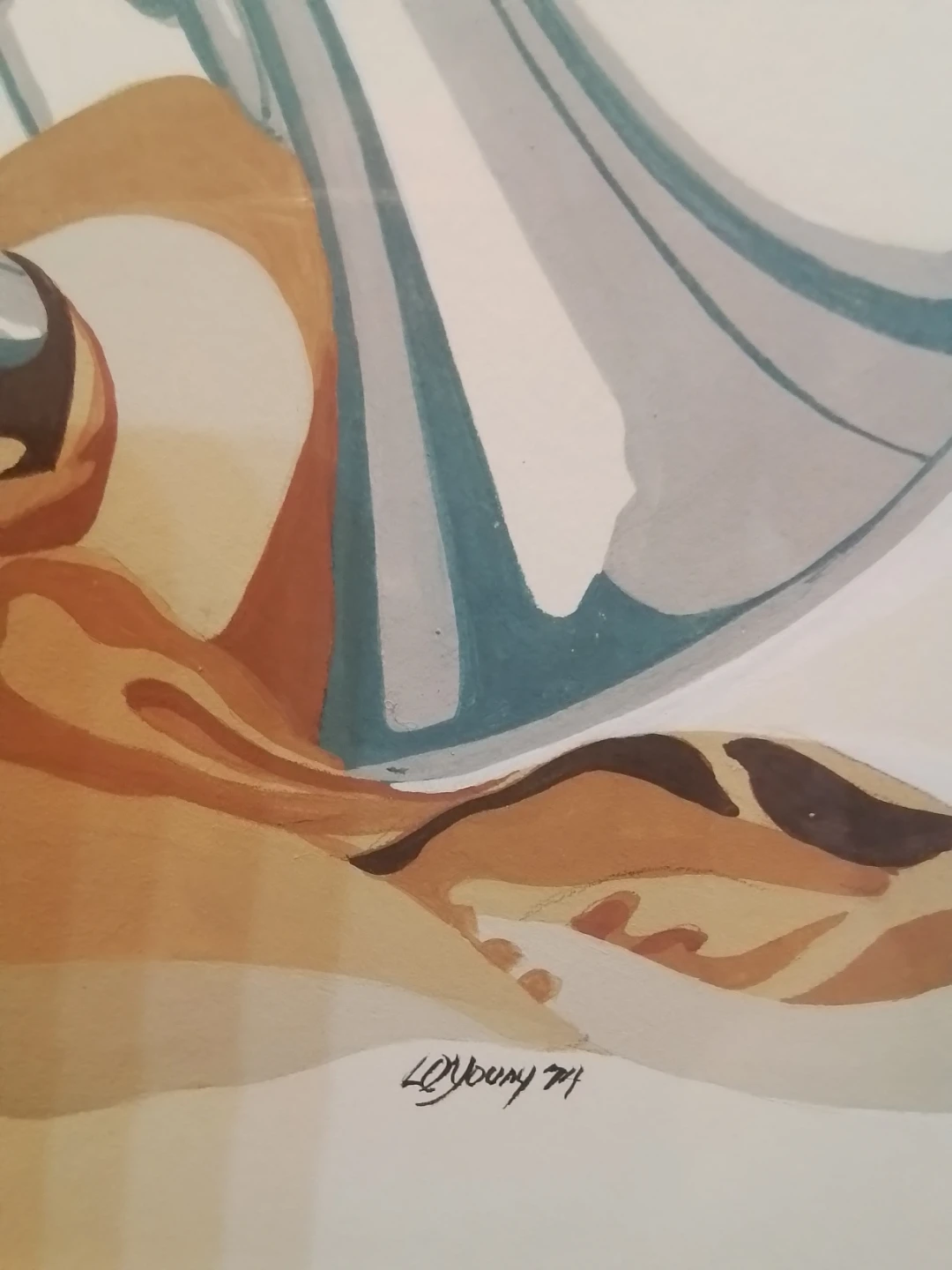 Psych-Pop Serigraph Art Print "Musical Angel" by L. Young - photo 3
