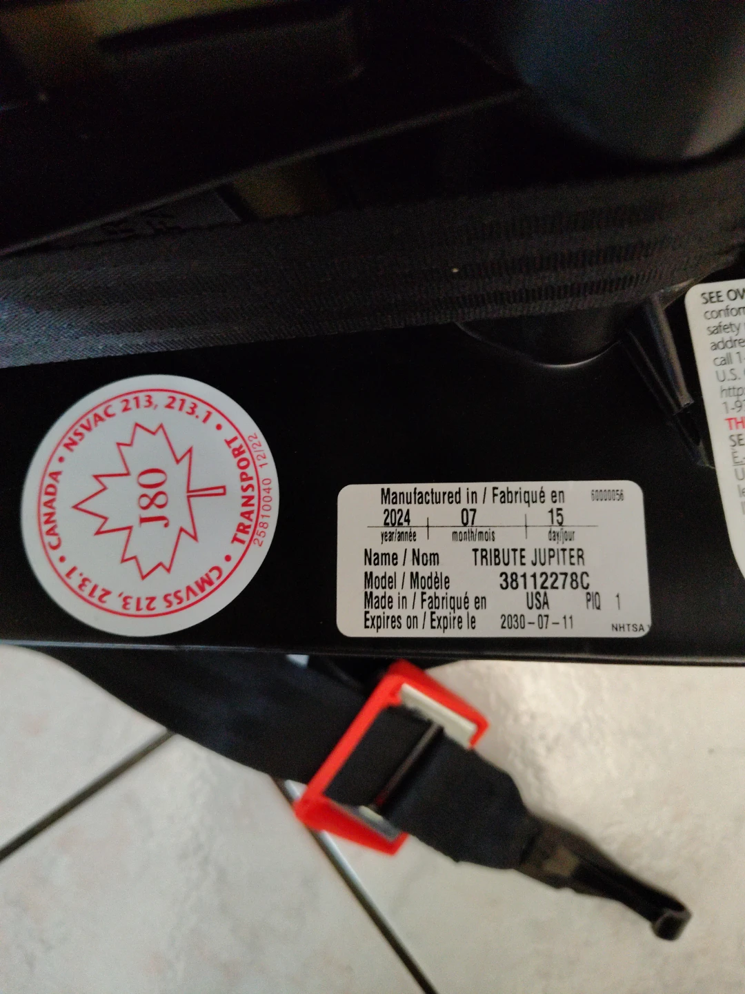 Evenflo Tribute Jupiter Car Seat - photo 5