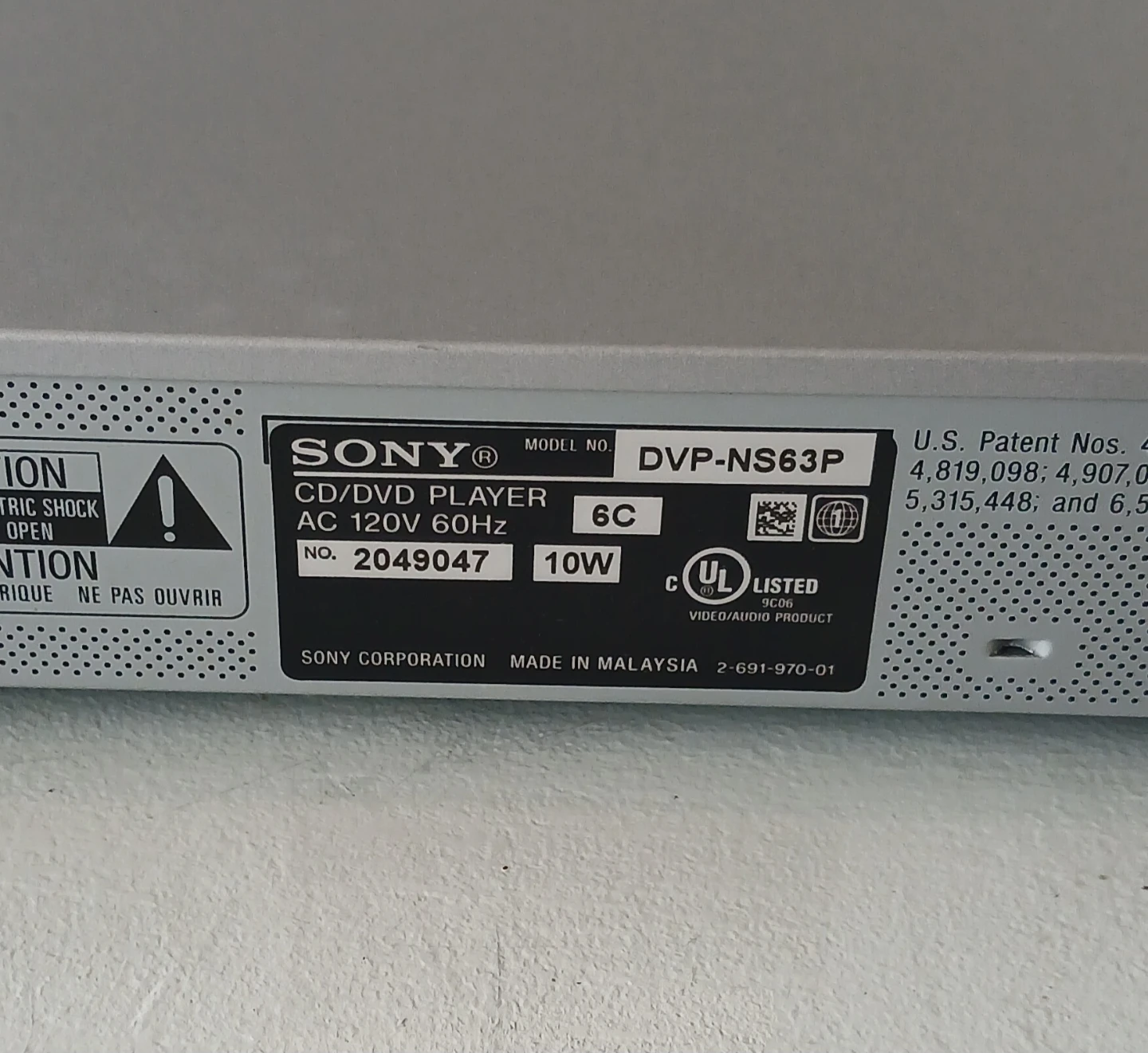 Sony CD/DVD Player DVP-NS63P Silver - photo 3