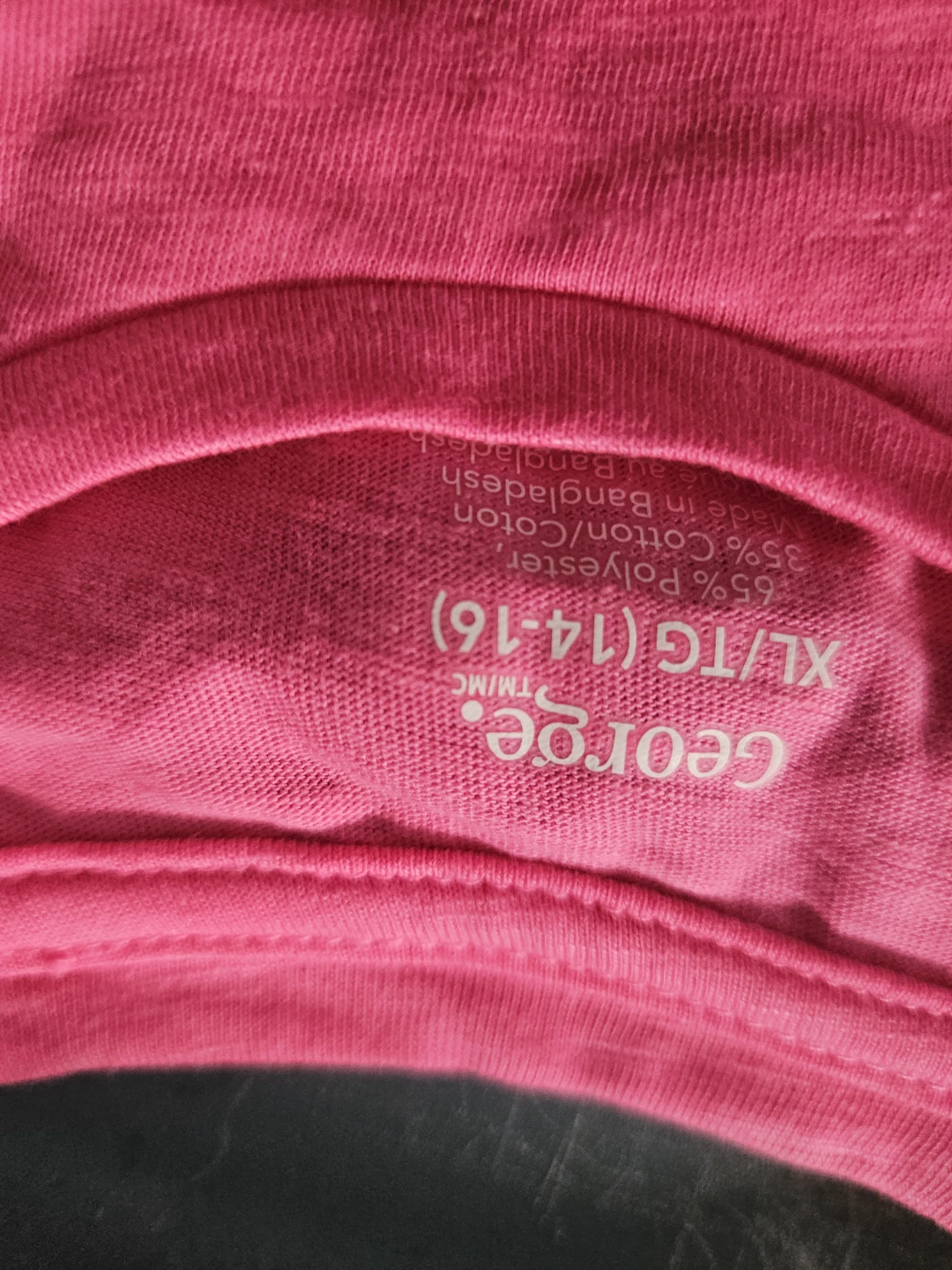 George kids Pink Knit Twist Neck T-Shirt XL - photo 2