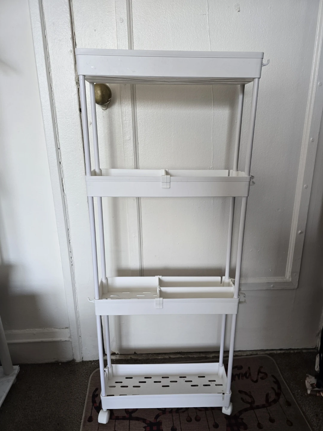 White 3-Tier Rolling Storage Cart