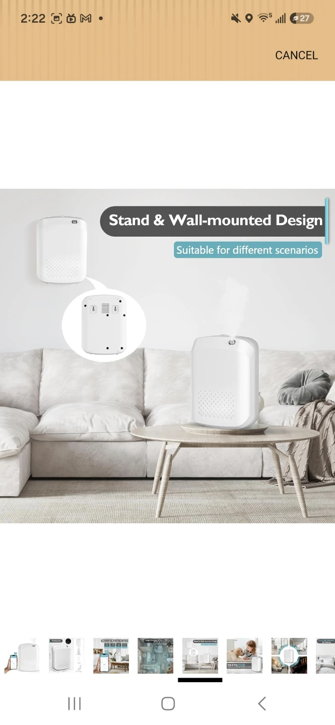 White Bluetooth Scent Diffuser with Remote Control - photo 5
