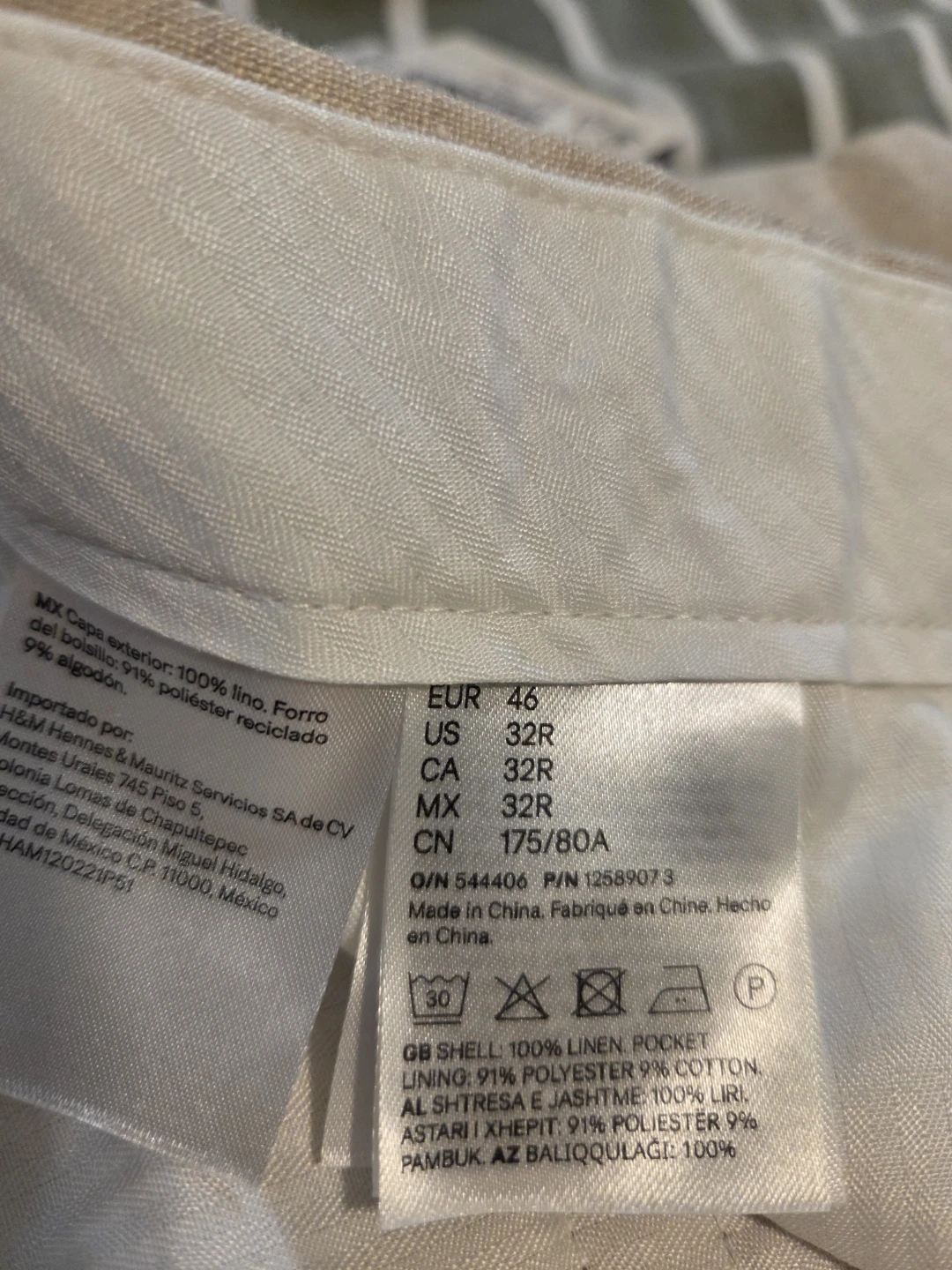Men's H&M Slim Fit Linen Blend Pants  New With Tags - photo 4