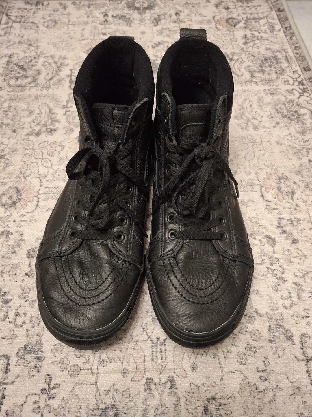 Vans Sk8-Hi Black Leather High Top Sneakers - photo 2