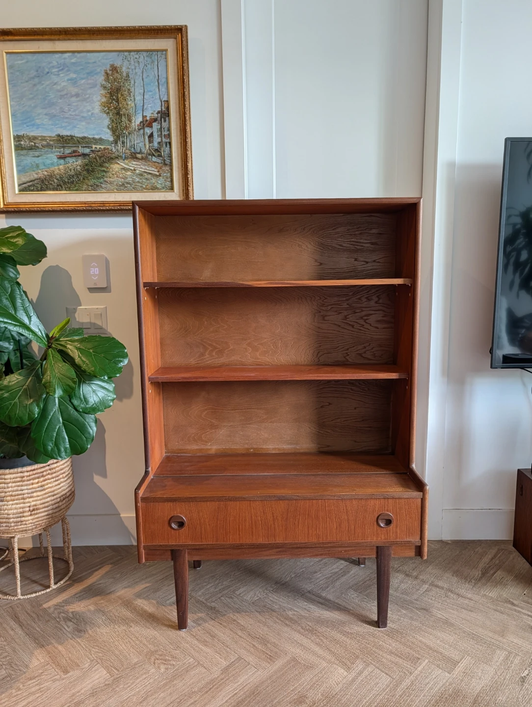 Turnidge Teak Display Cabinet Sliding Glass Doors with Drawers - photo 2