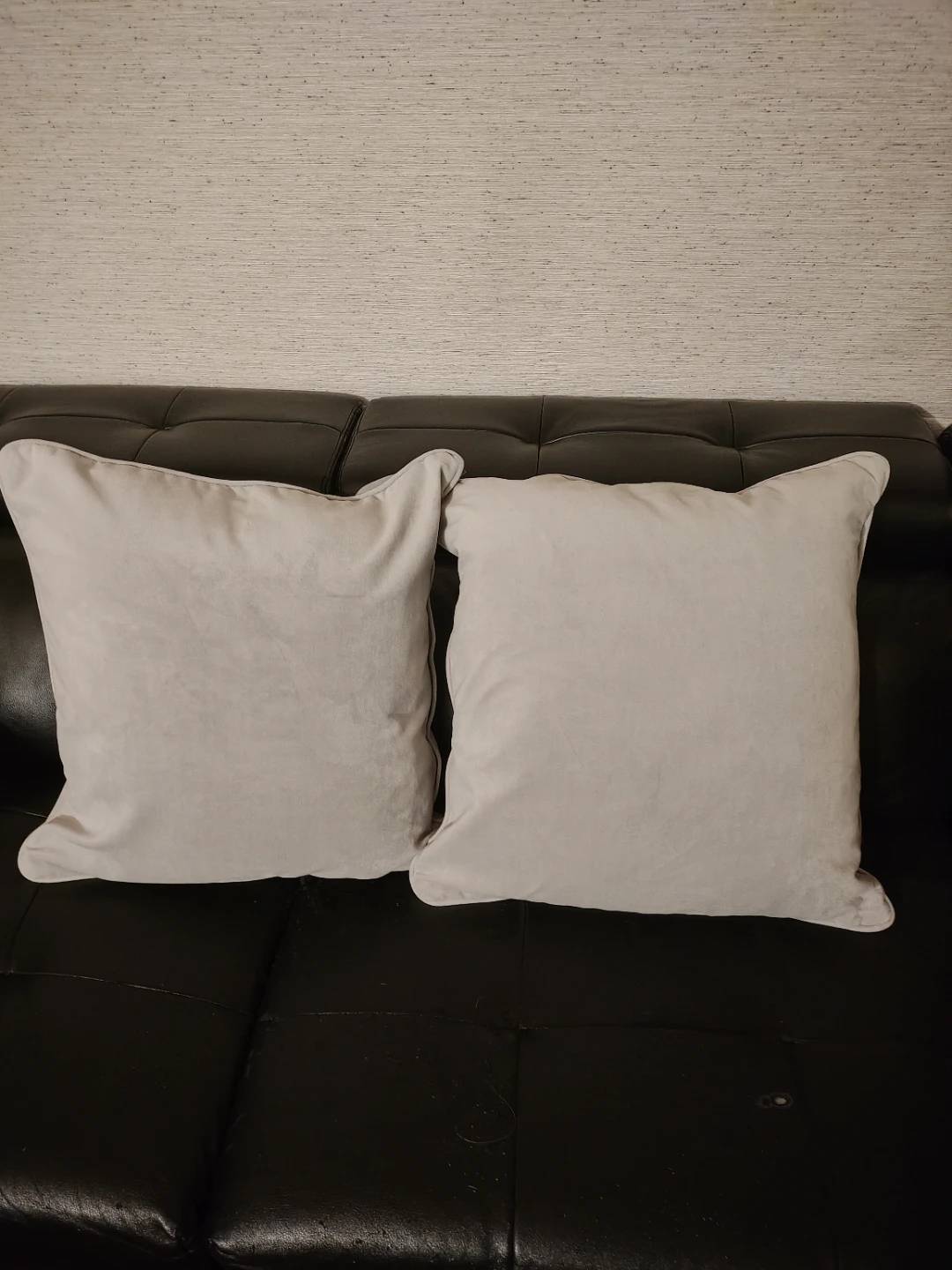 Light Gray/Green Throw Pillows - Set of 2