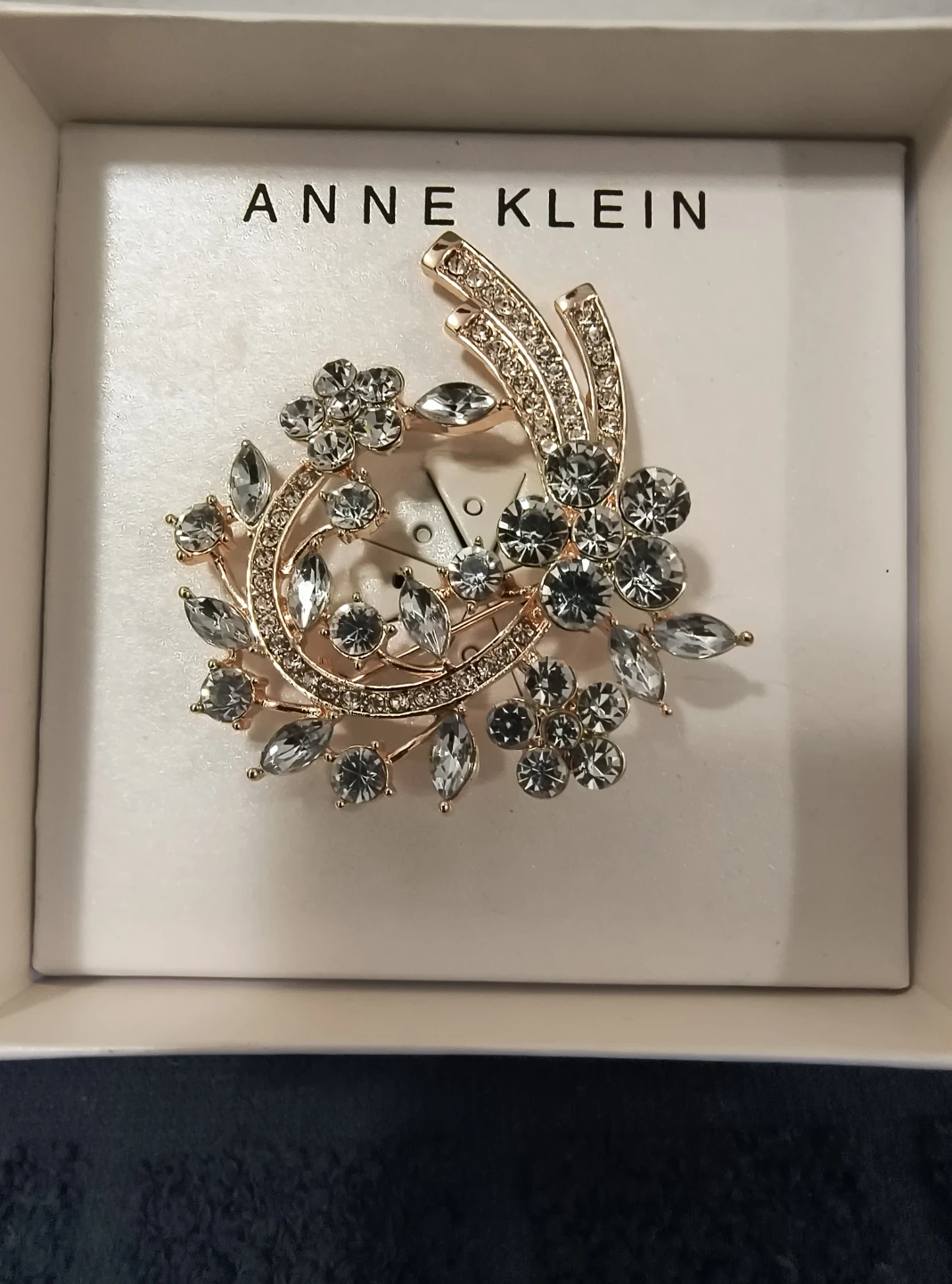 Anne Klein Brooch with Crystals - photo 3