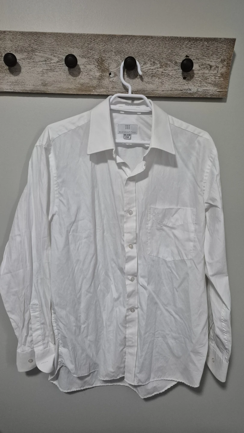 Manhattan Men's White Dress Shirt