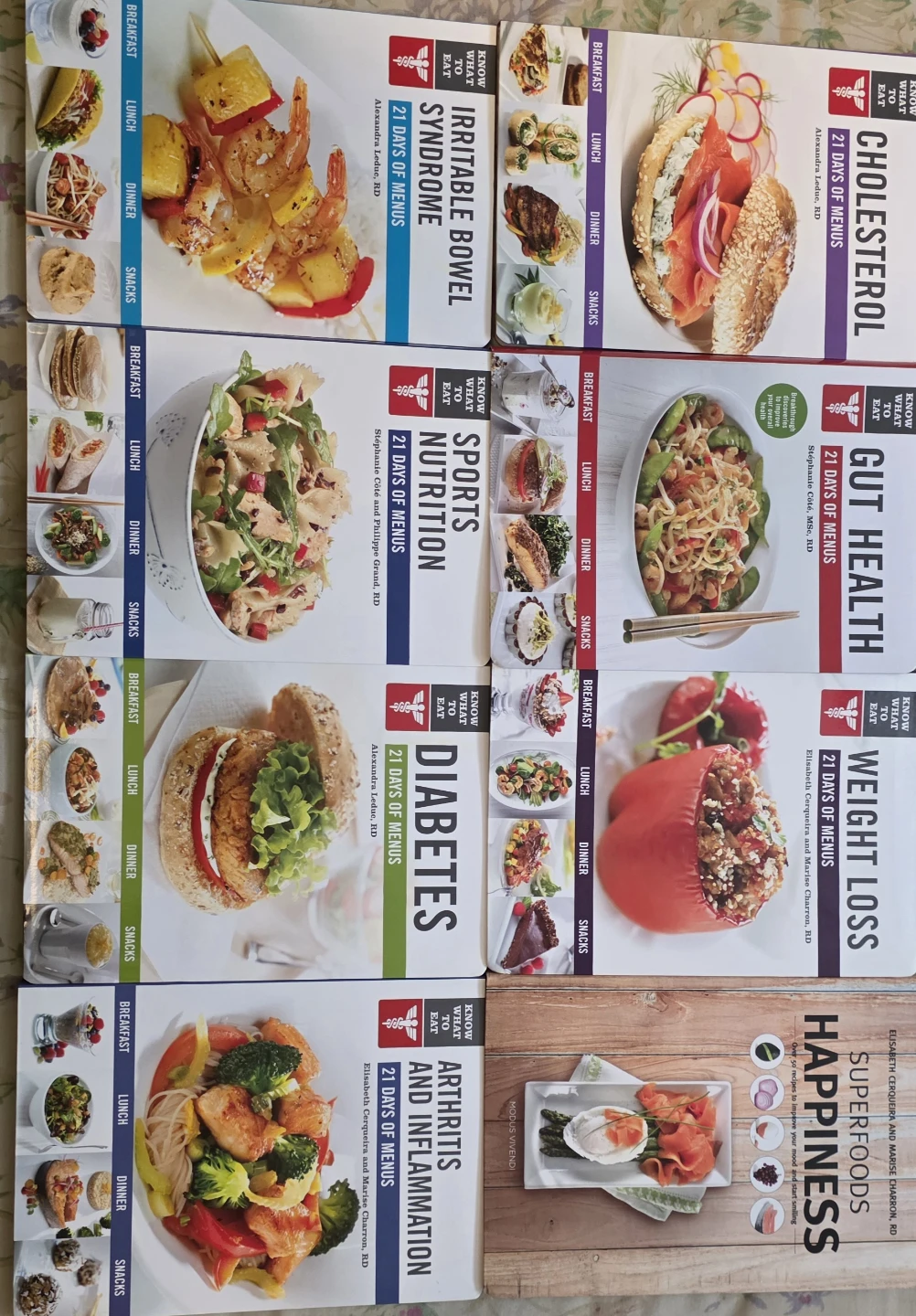 Bundle of 8 "Know What to Eat" Recipe Books