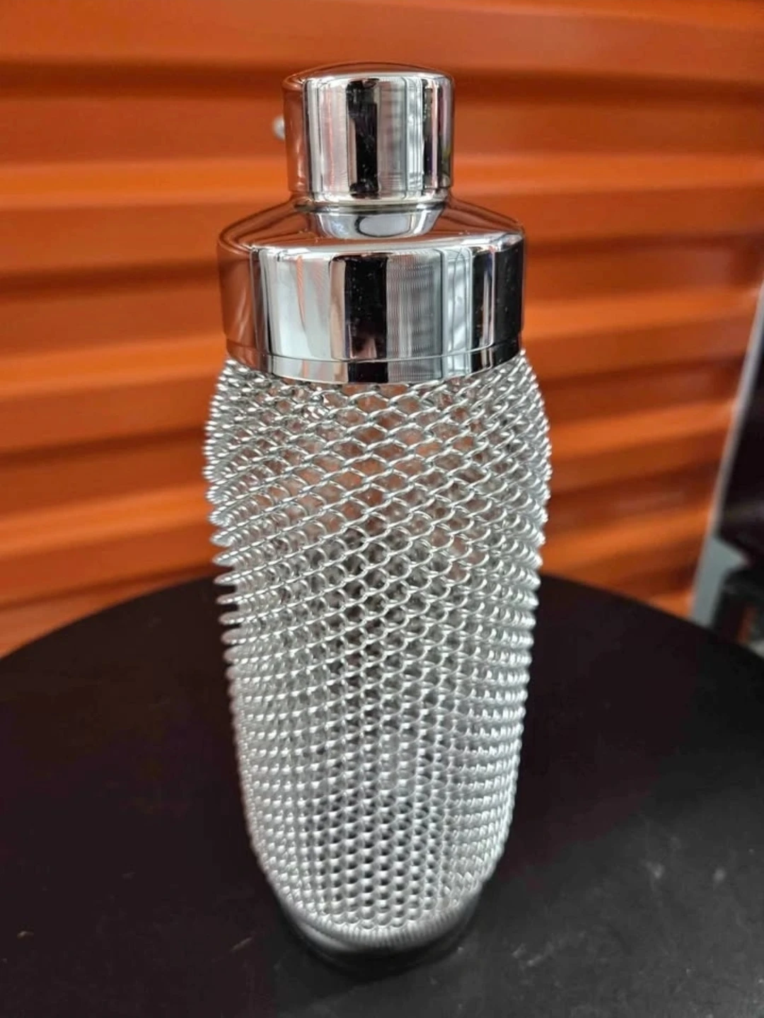 Vintage Style Chrome Mesh Cocktail Shaker 9.5