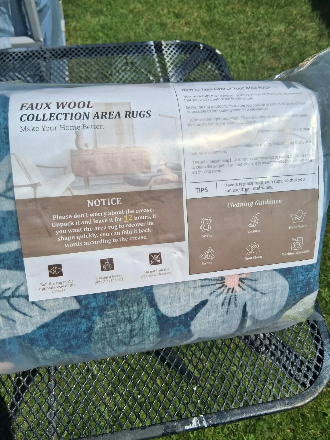 Faux Wool Collection Area Rug
