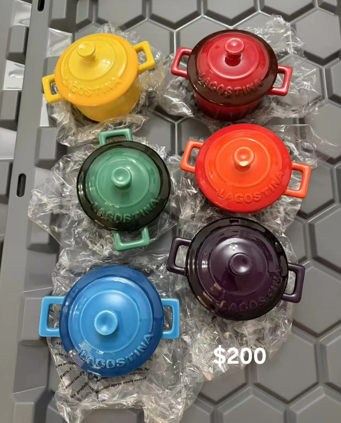 Lagostina Rainbow Mini Cocottes Set of 6