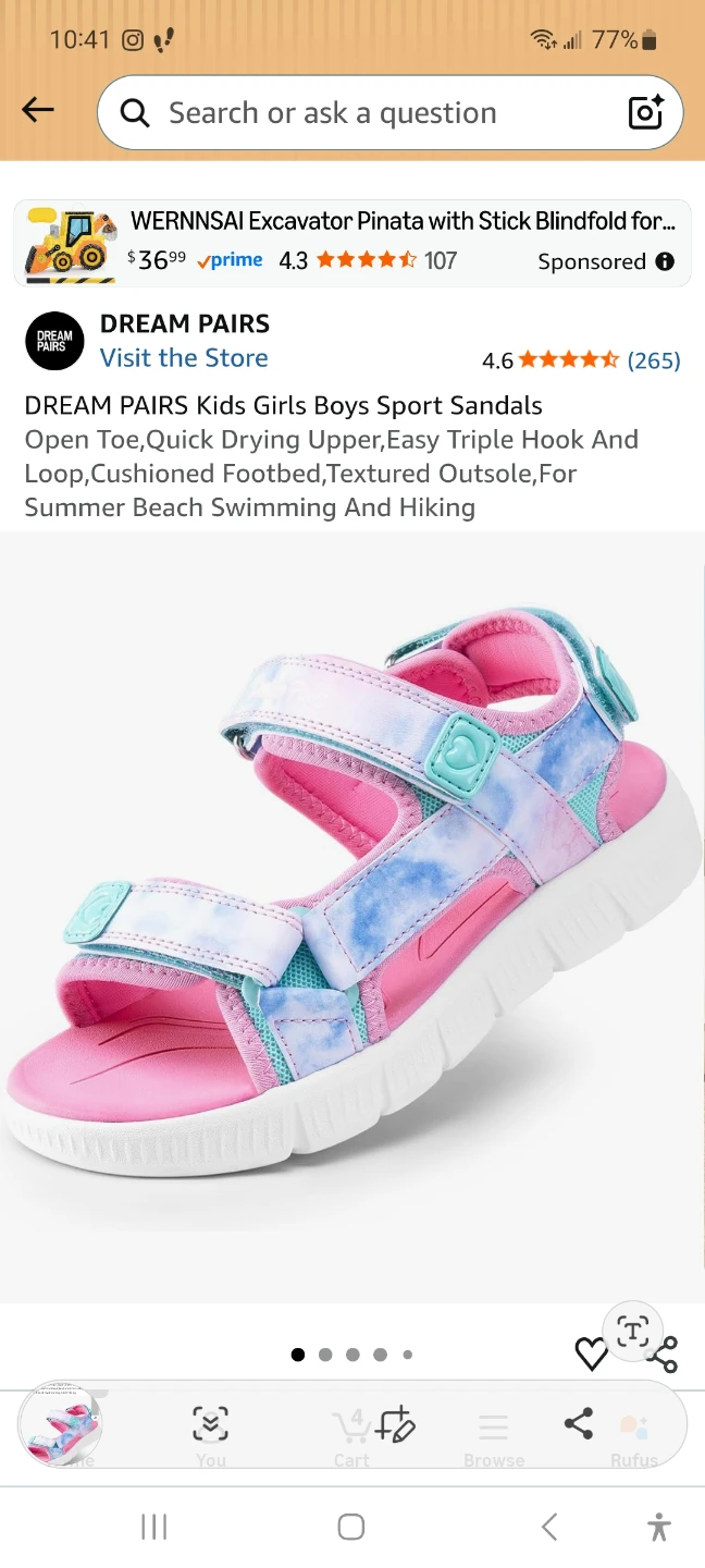 Dream Pairs Kids Sandals Pink Tie-Dye - photo 3