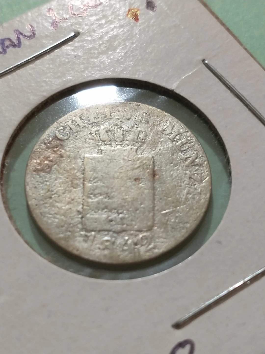1842 German Saxony 2 Groschen Silver Coin