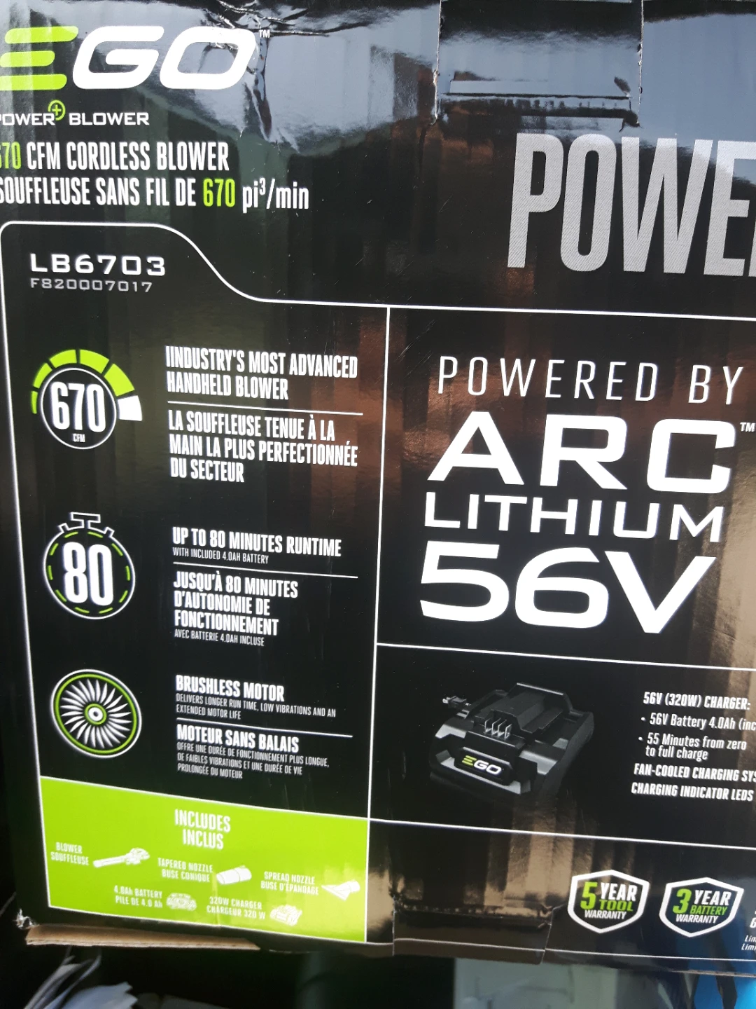 EGO 670 CFM Cordless Blower
