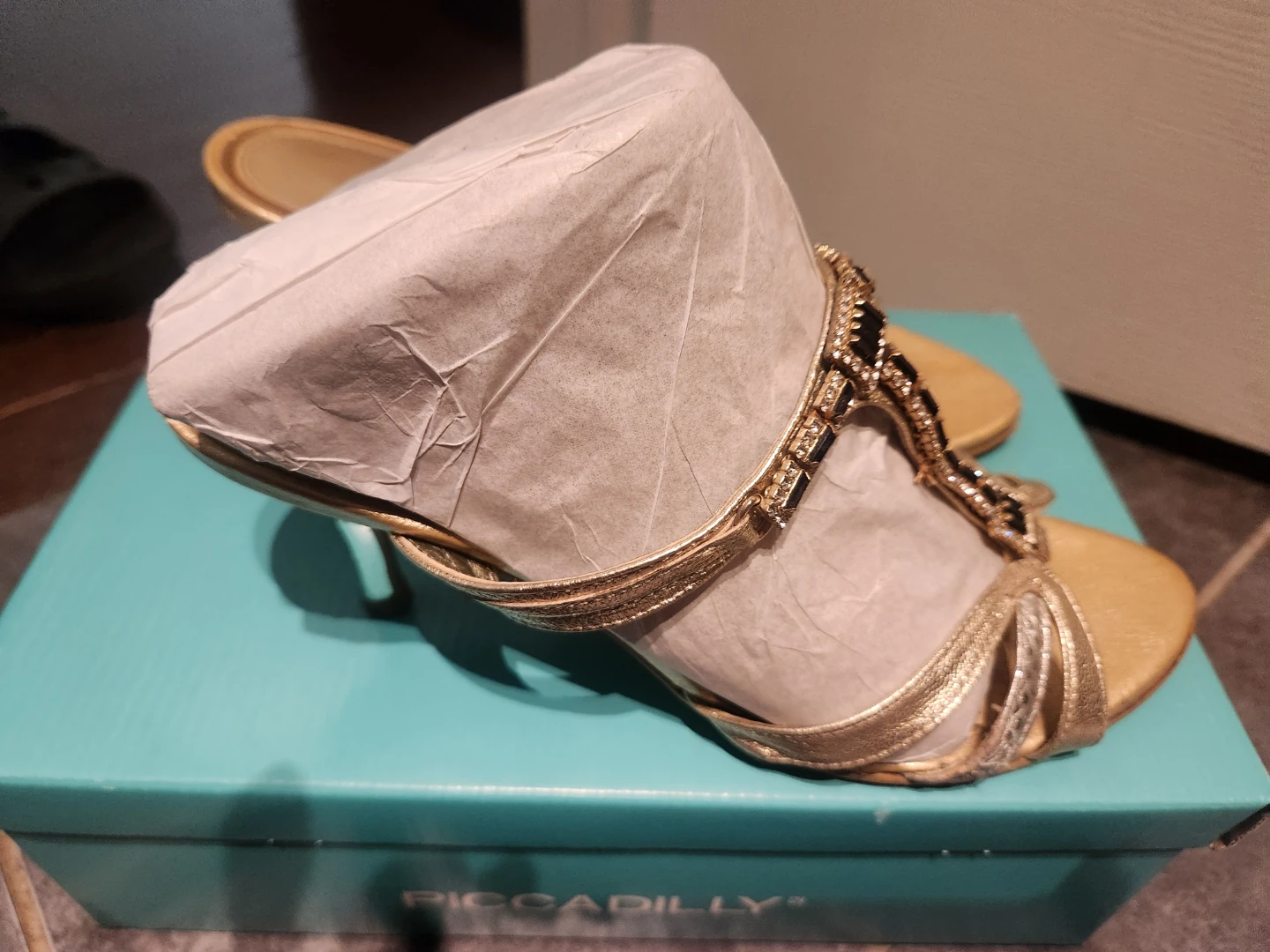 M. Mishael by Tandy Gold Embellished Heeled Sandals - photo 3