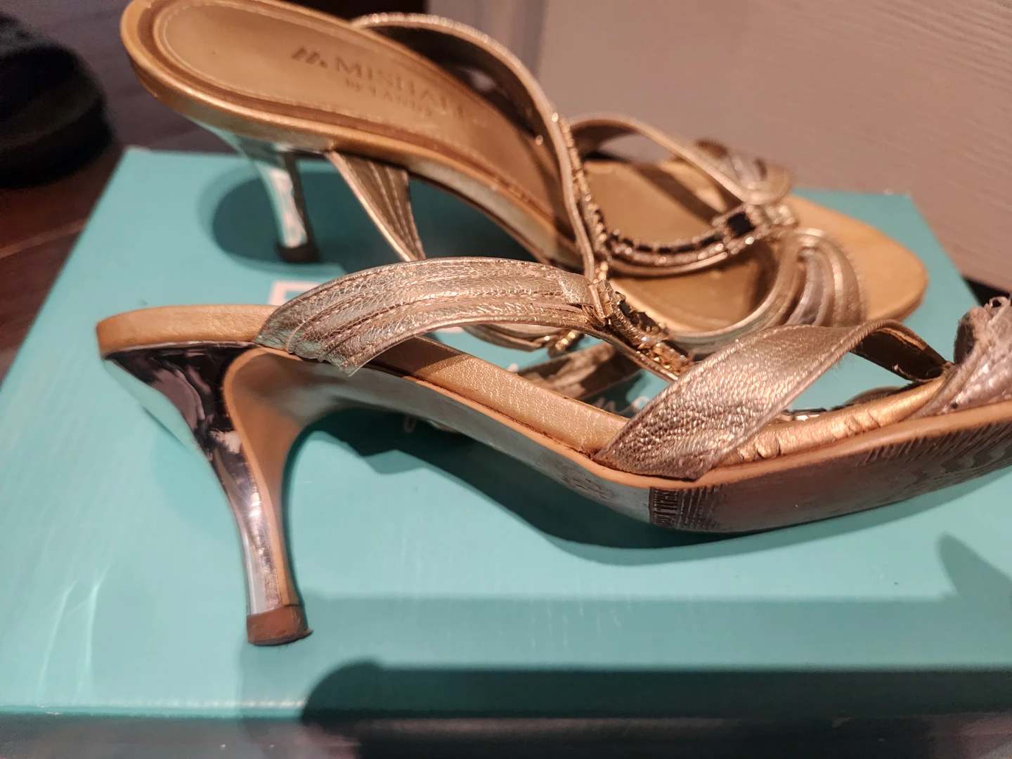 M. Mishael by Tandy Gold Embellished Heeled Sandals - photo 5