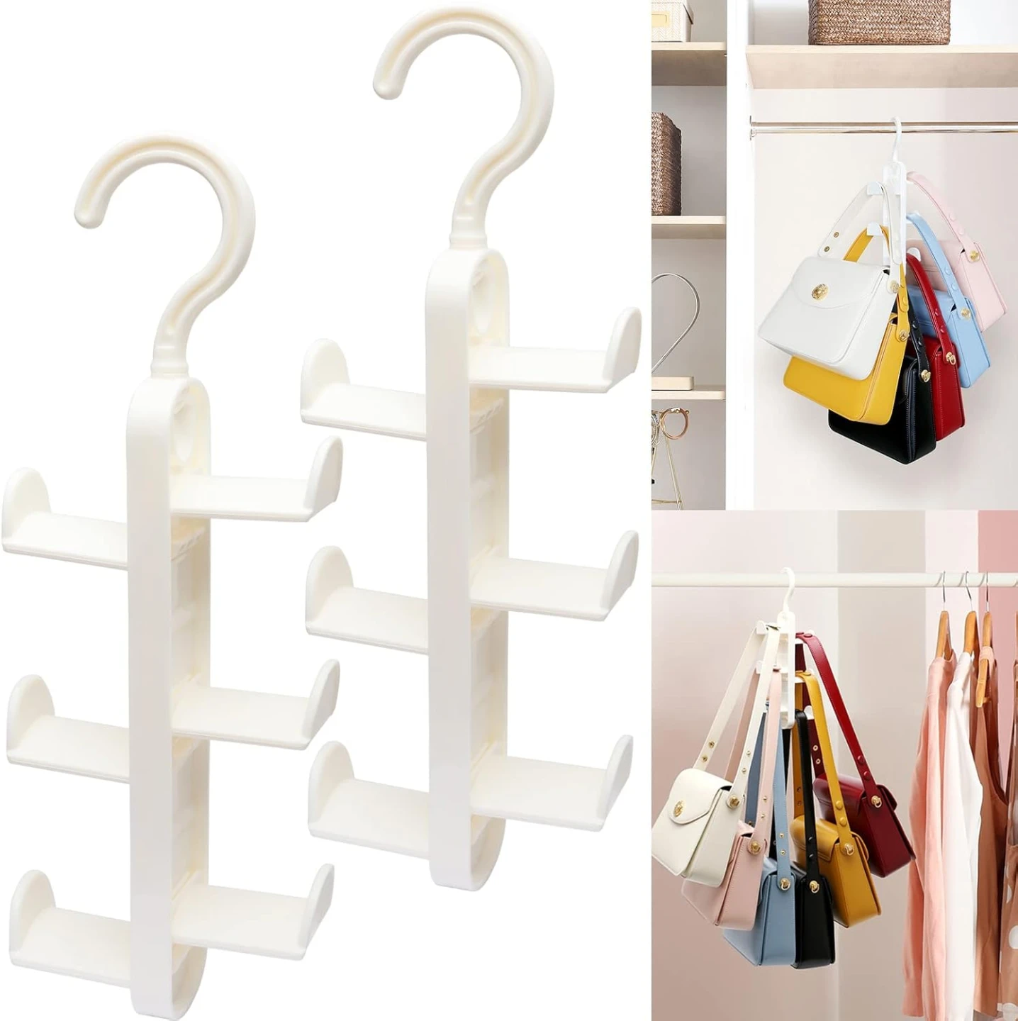 NEW 2pc Pack Purse Hanger Organizer
