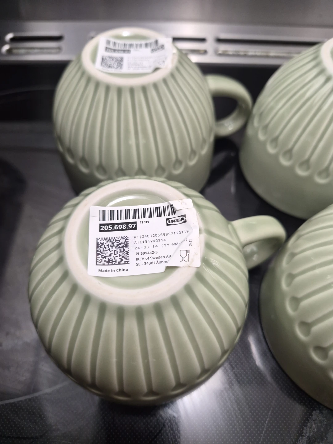 IKEA 4x Värdefull Mugs Set - Light Green - photo 4