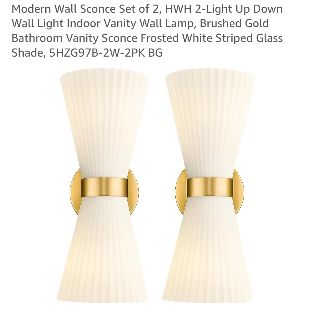Set of 2 HWH Modern Wall Sconces