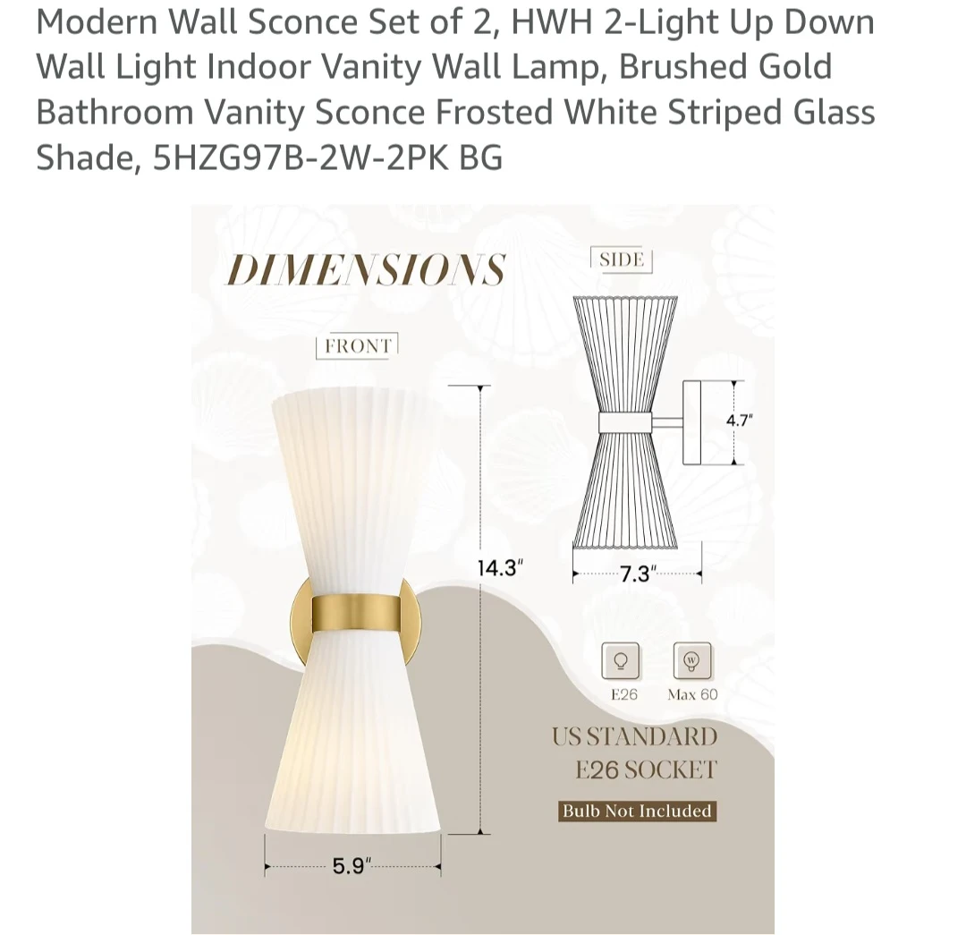 Set of 2 HWH Modern Wall Sconces - photo 2