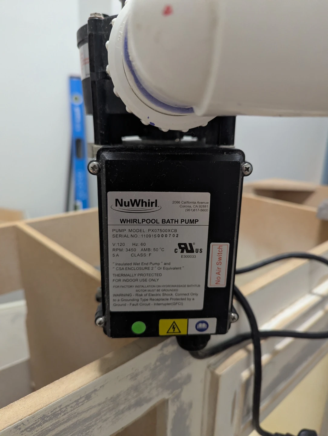NuWhirl Whirlpool Bath Pump & Air Blower System - photo 5