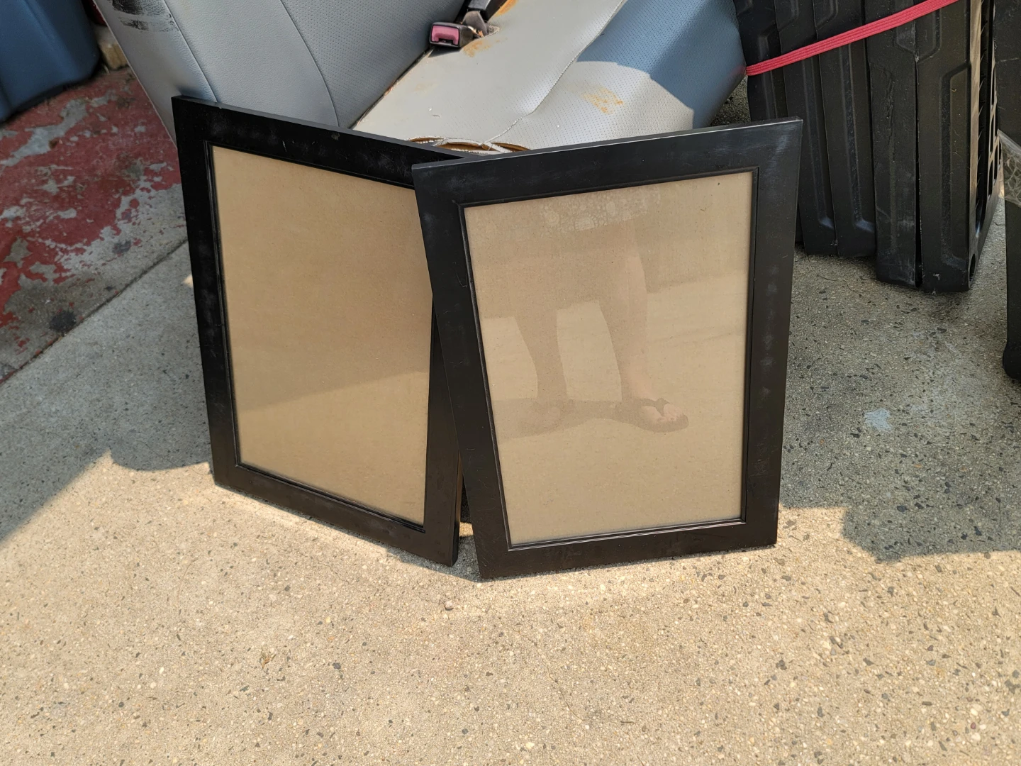 Black Picture Frames (Set of 2) 15"Wx22"H