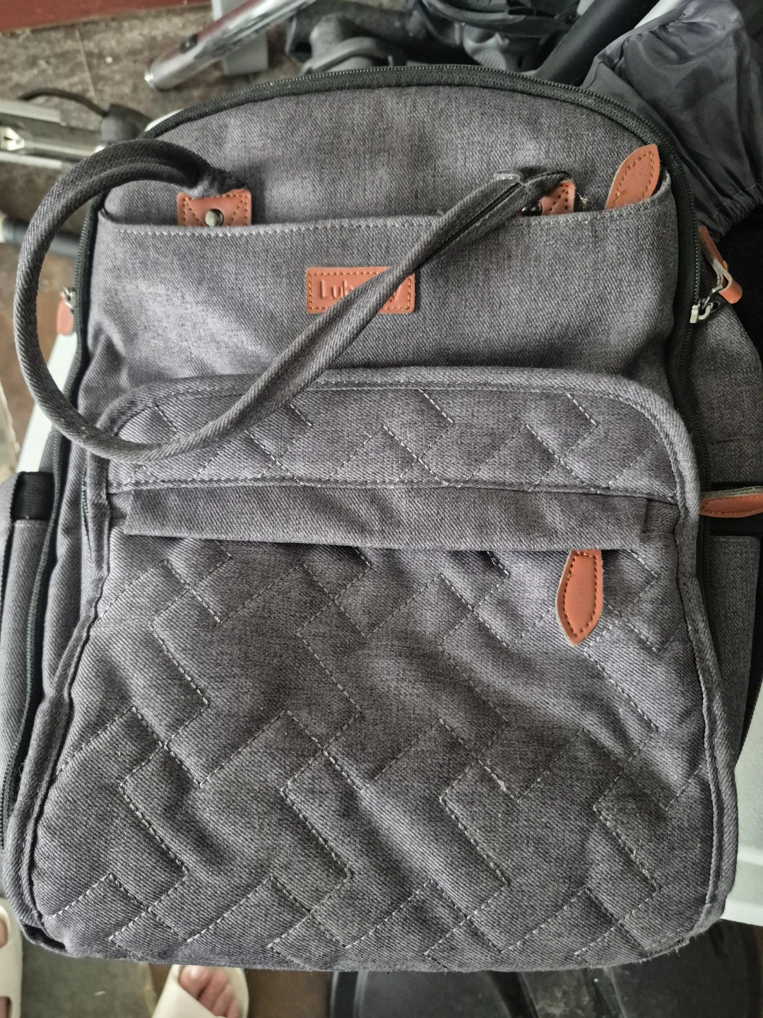 Grey Diaper Backpack