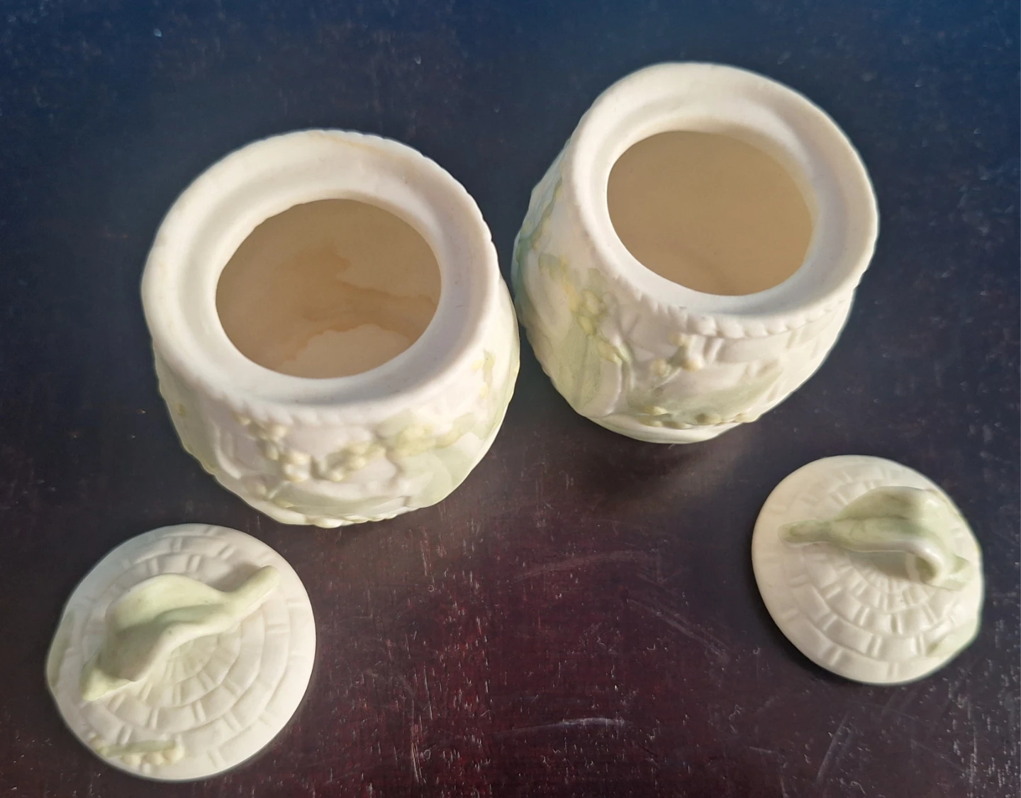 Two Vintage Ceramic Lidded Jars - photo 2