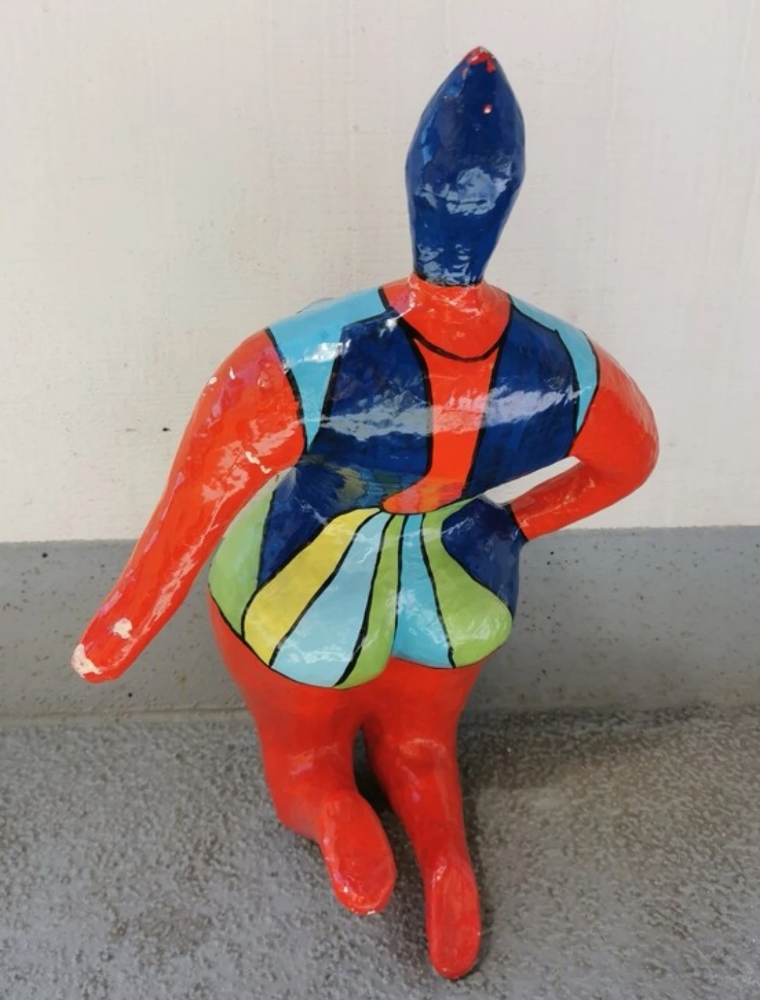 Vintage Hand-Painted Papier-Mâché Female Torso Sculpture - photo 4