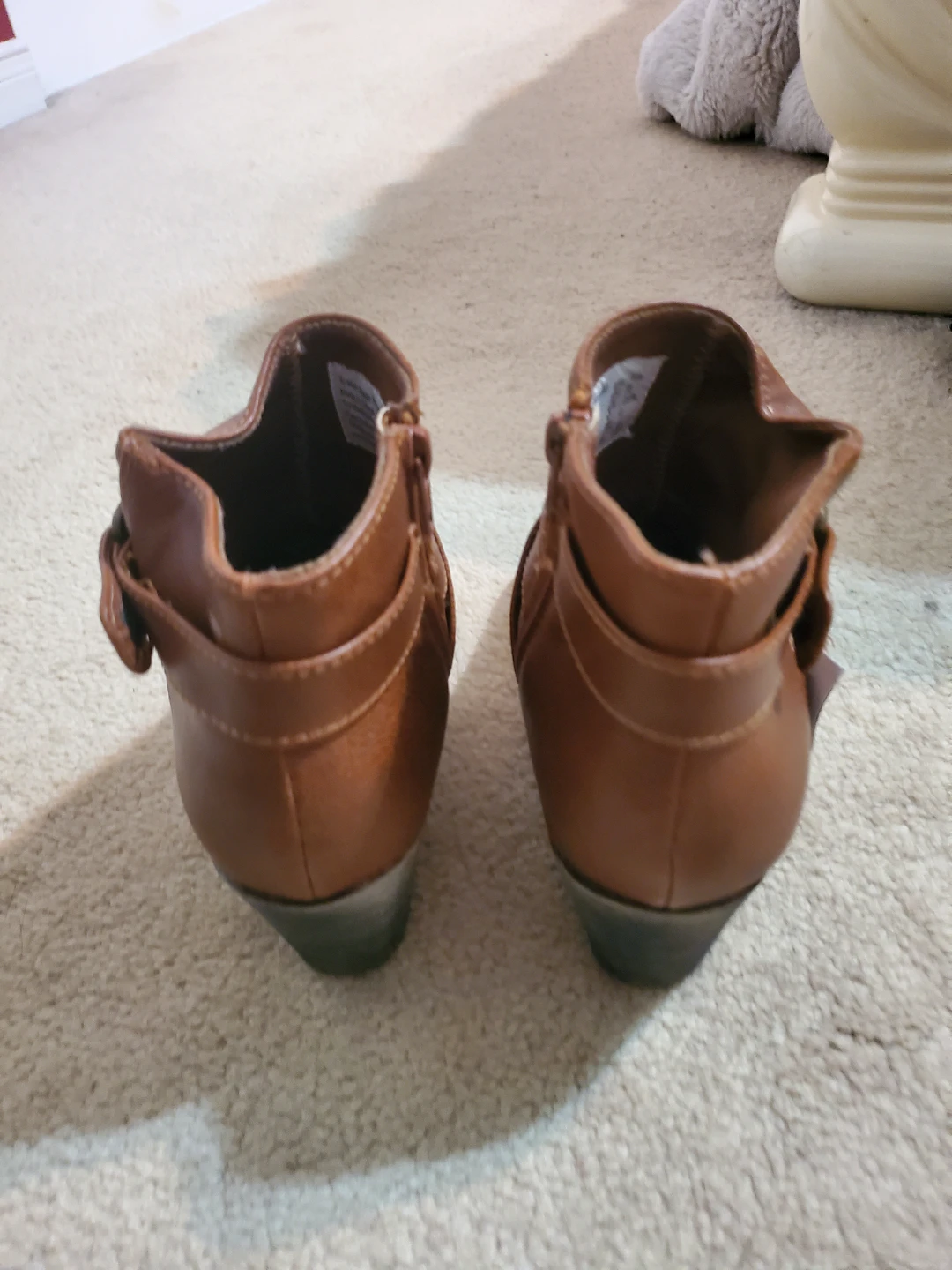Brown Ankle Boots with Straps - photo 3