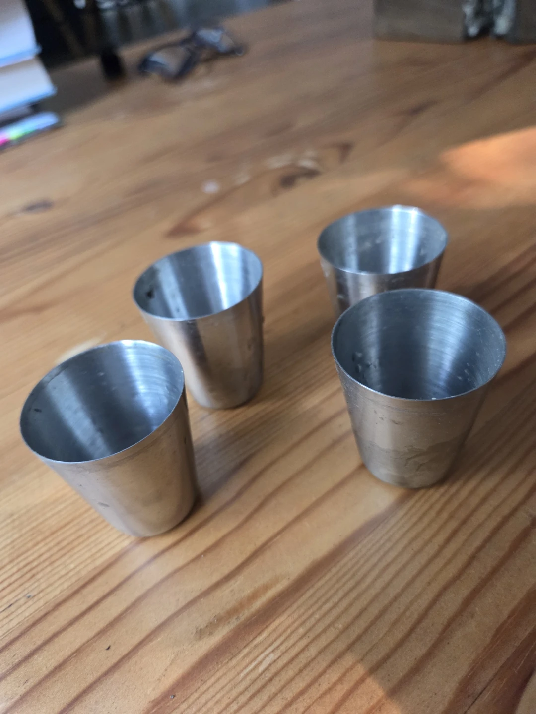 Set of 4 Stainless Steel Shot Glasses