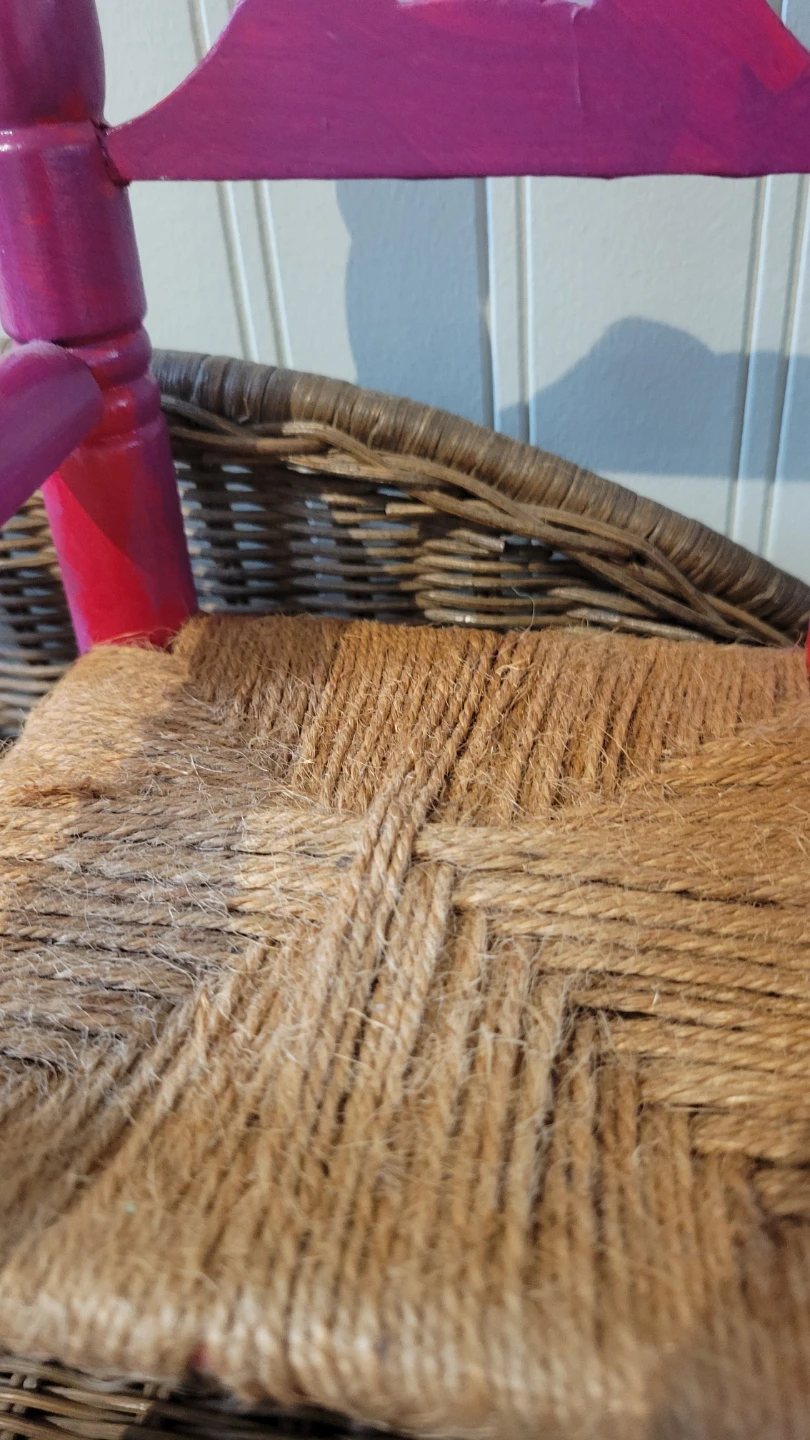 Vintage Small Wooden Woven  Decorative Chairs.Toys. dolls - photo 5