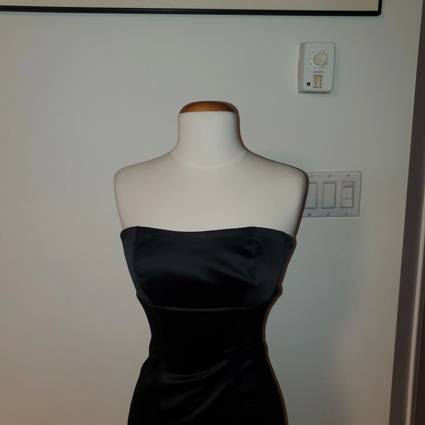 Bebe Black Strapless Dress
