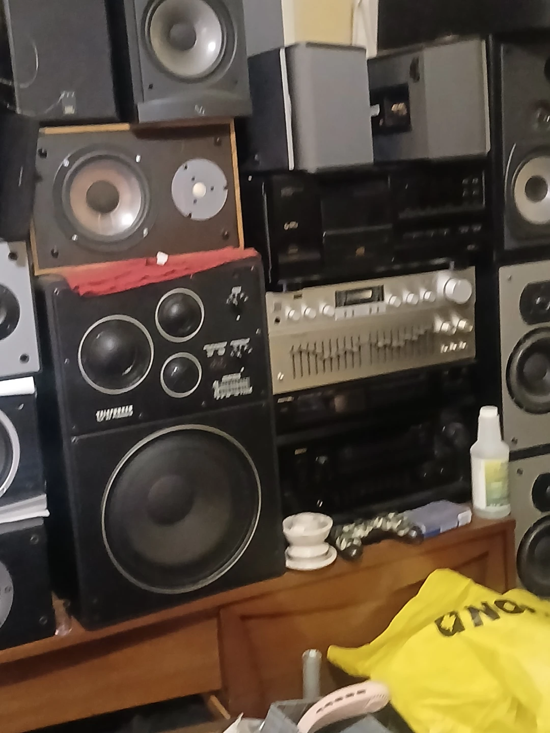 Assorted Audio Speakers and Audio Receiver