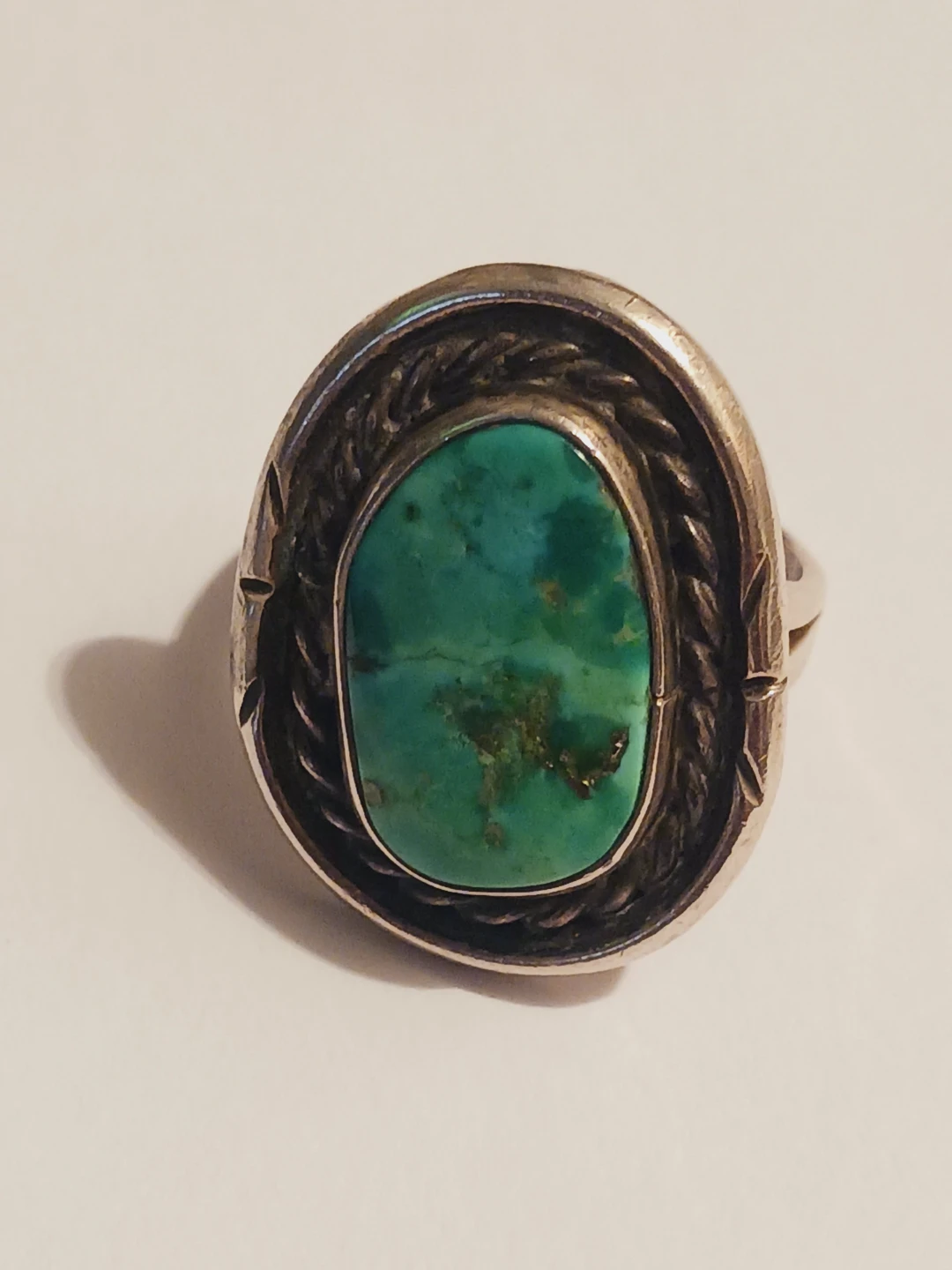 Gorgeous Sterling Silver 925 Turquoise Stone Ring.  7