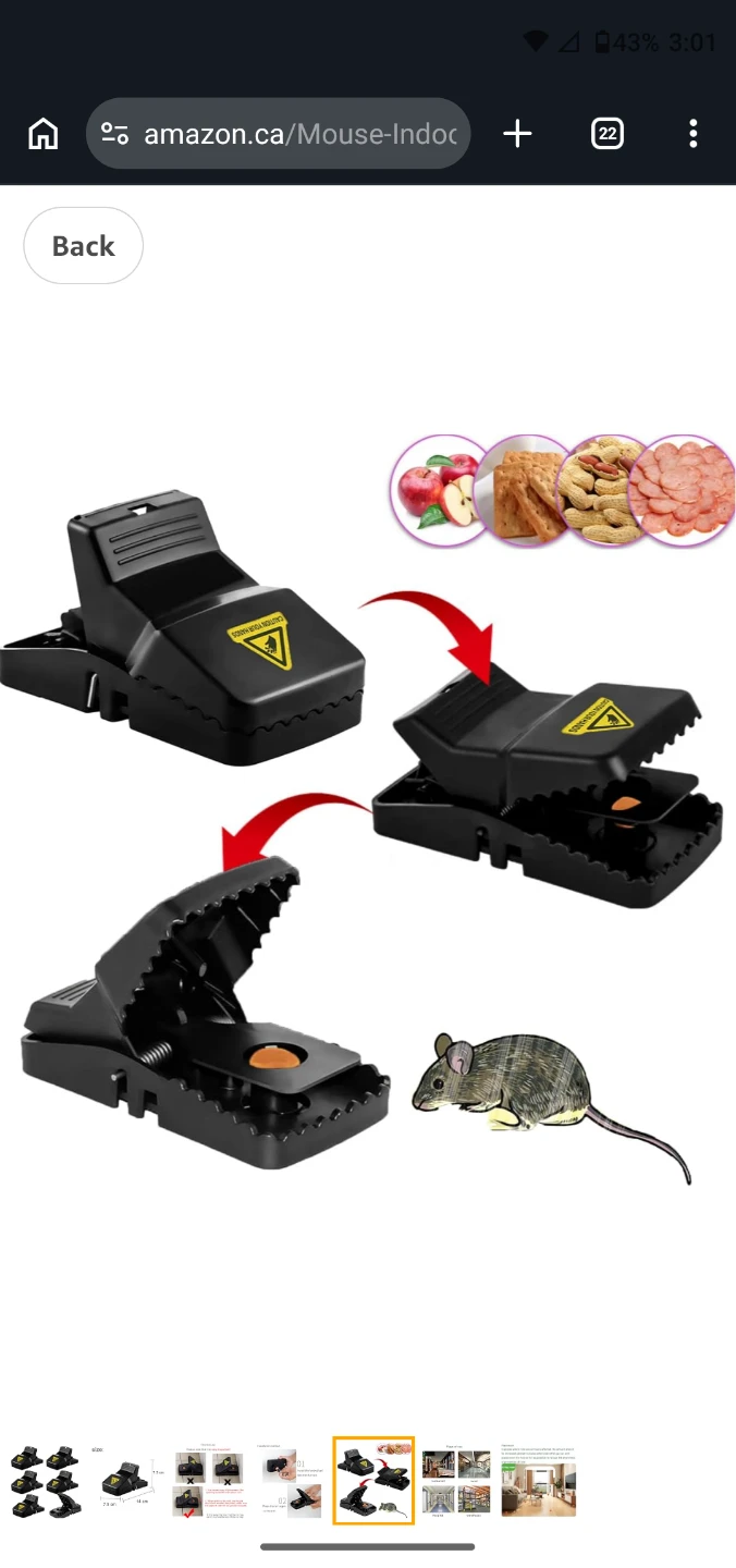 Mouse Traps - 6 Pack Snap Catchers - photo 2
