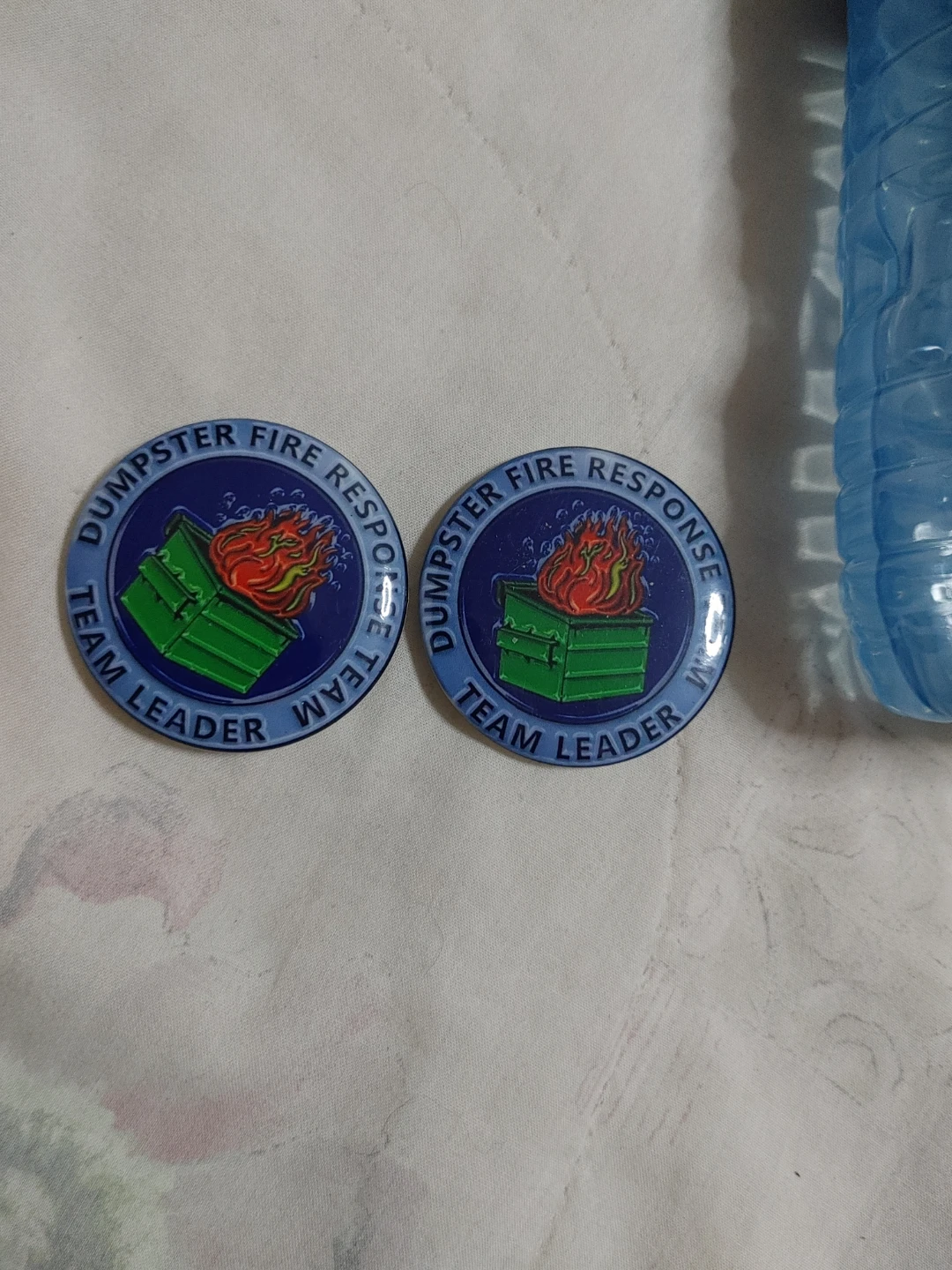 Dumpster Fire Response Team Leader Pins (2-Pack)