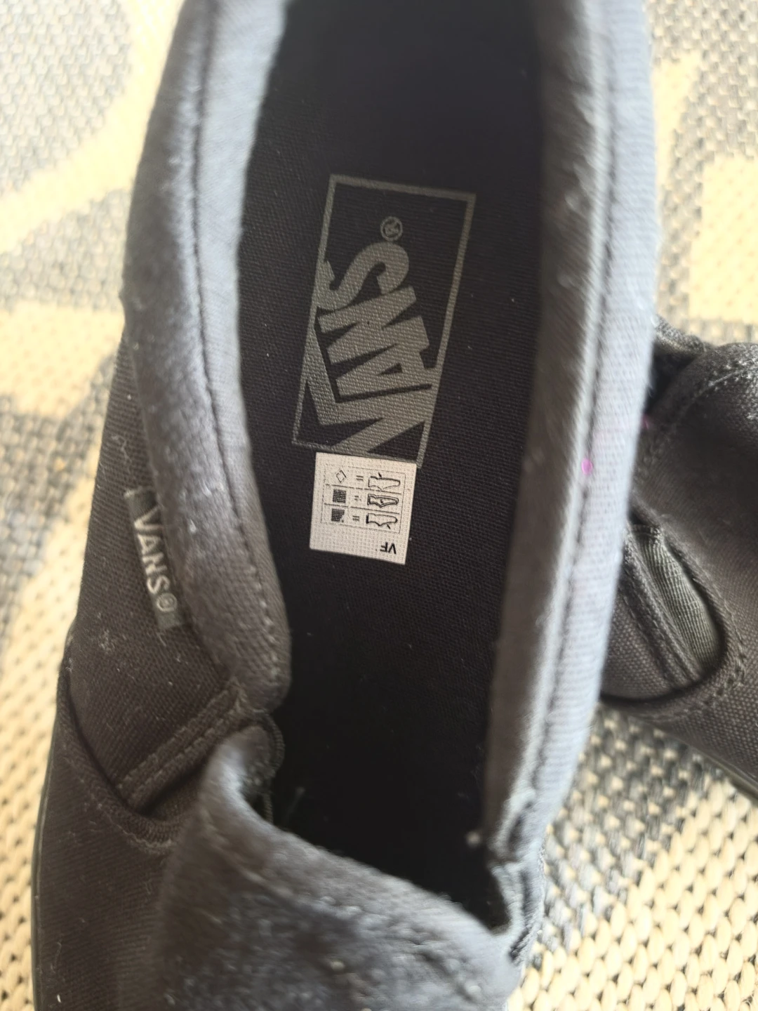 Black Vans Slip-On Shoes- Size 9 - photo 3