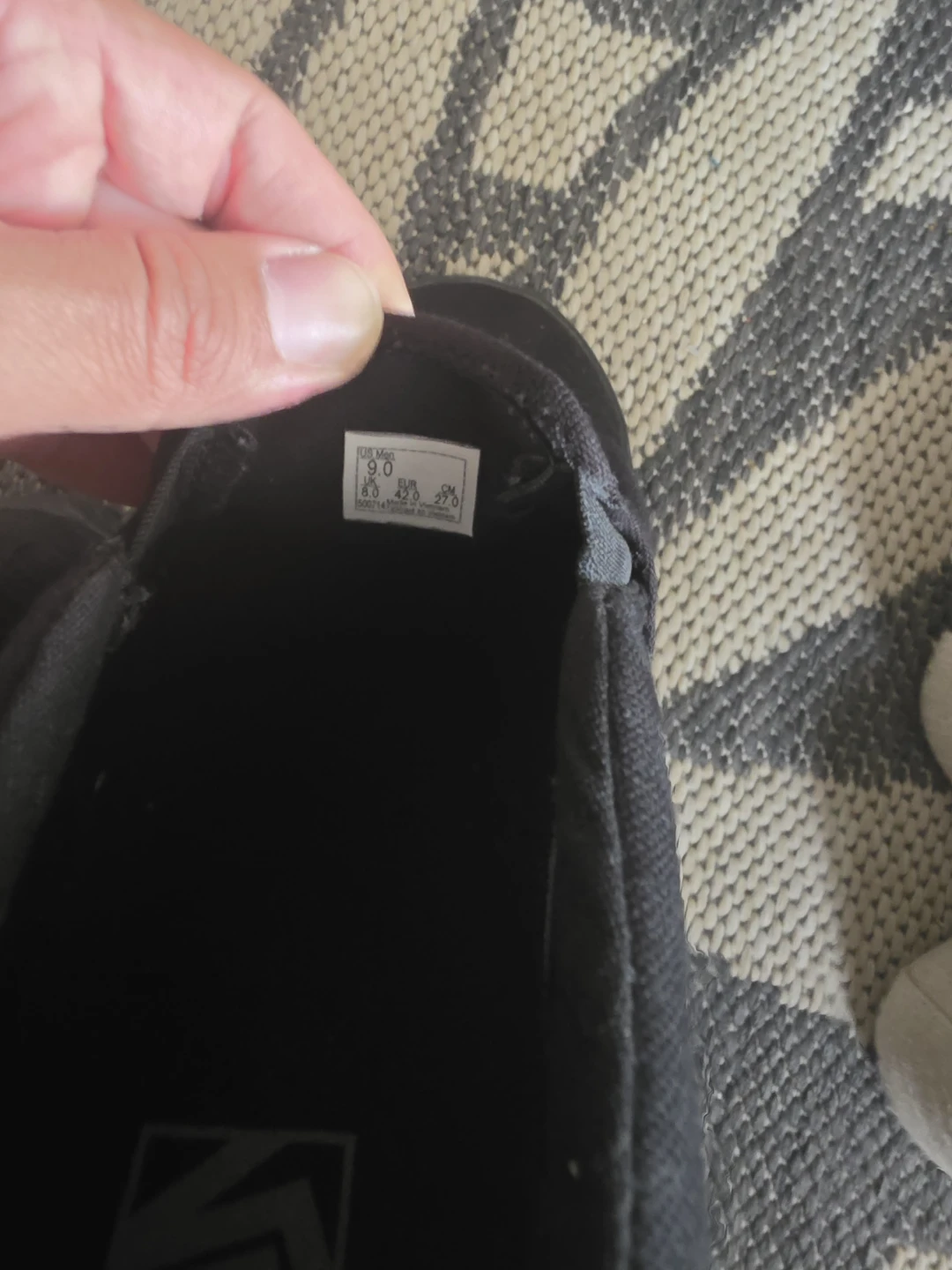 Black Vans Slip-On Shoes- Size 9 - photo 4