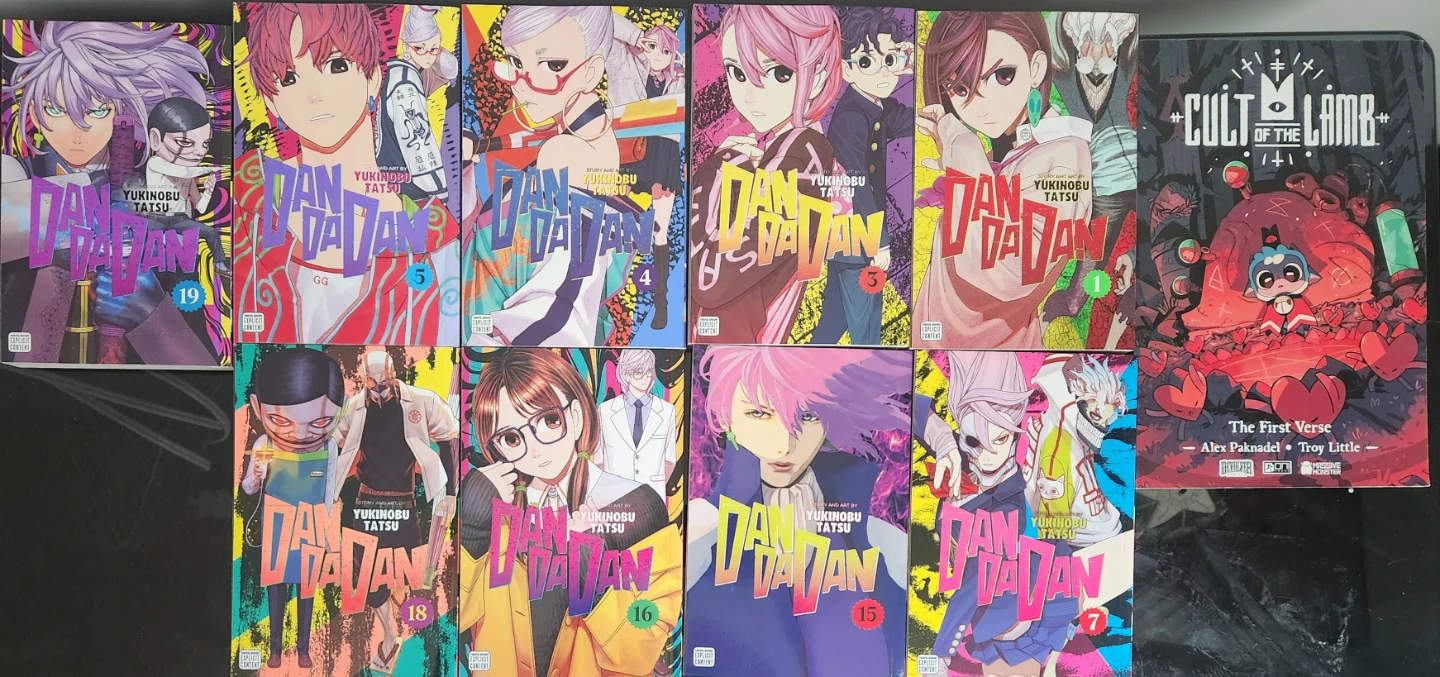 Dandadan Manga Volumes 1, 3-7, 15-19 & Cult of the Lamb