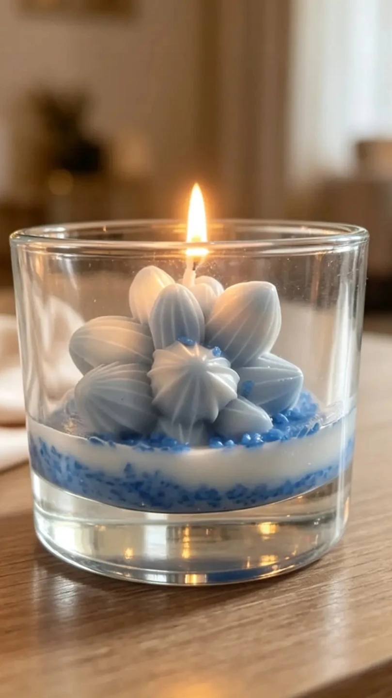 Ocean wave decorative candle