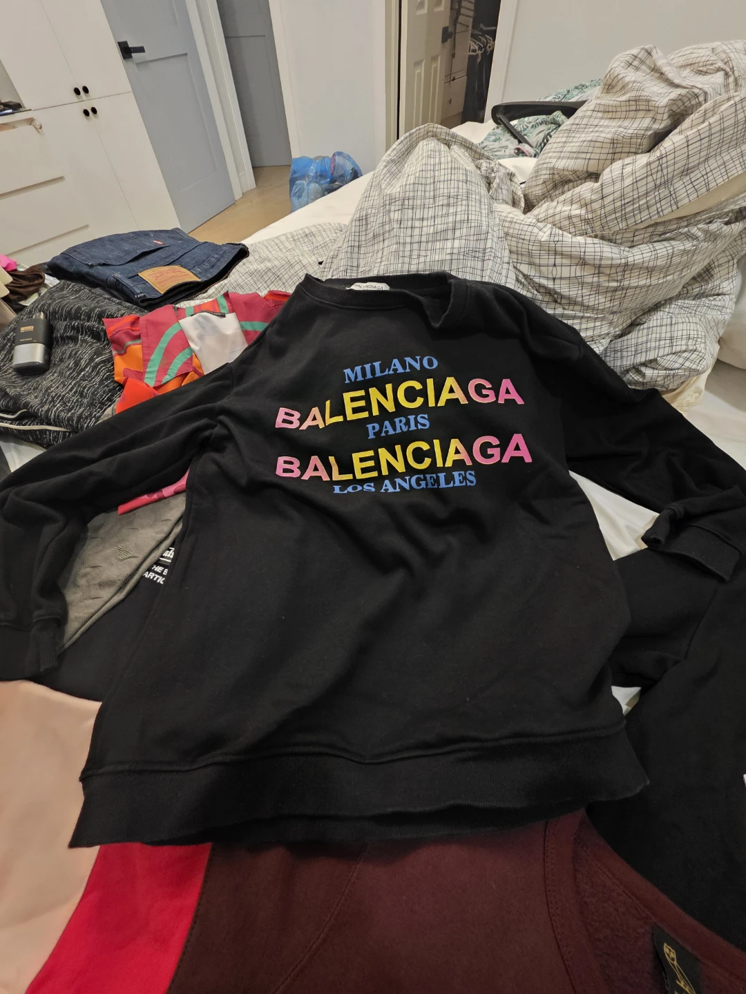 3  Medium mens sweaters Balenciaga Moncler and Octobers own - photo 4