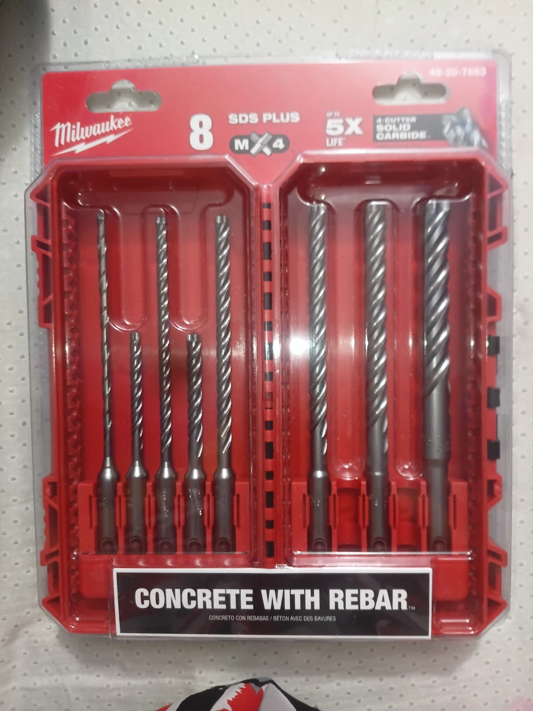 Milwaukee 8-Piece SDS Plus Drill Bit Set