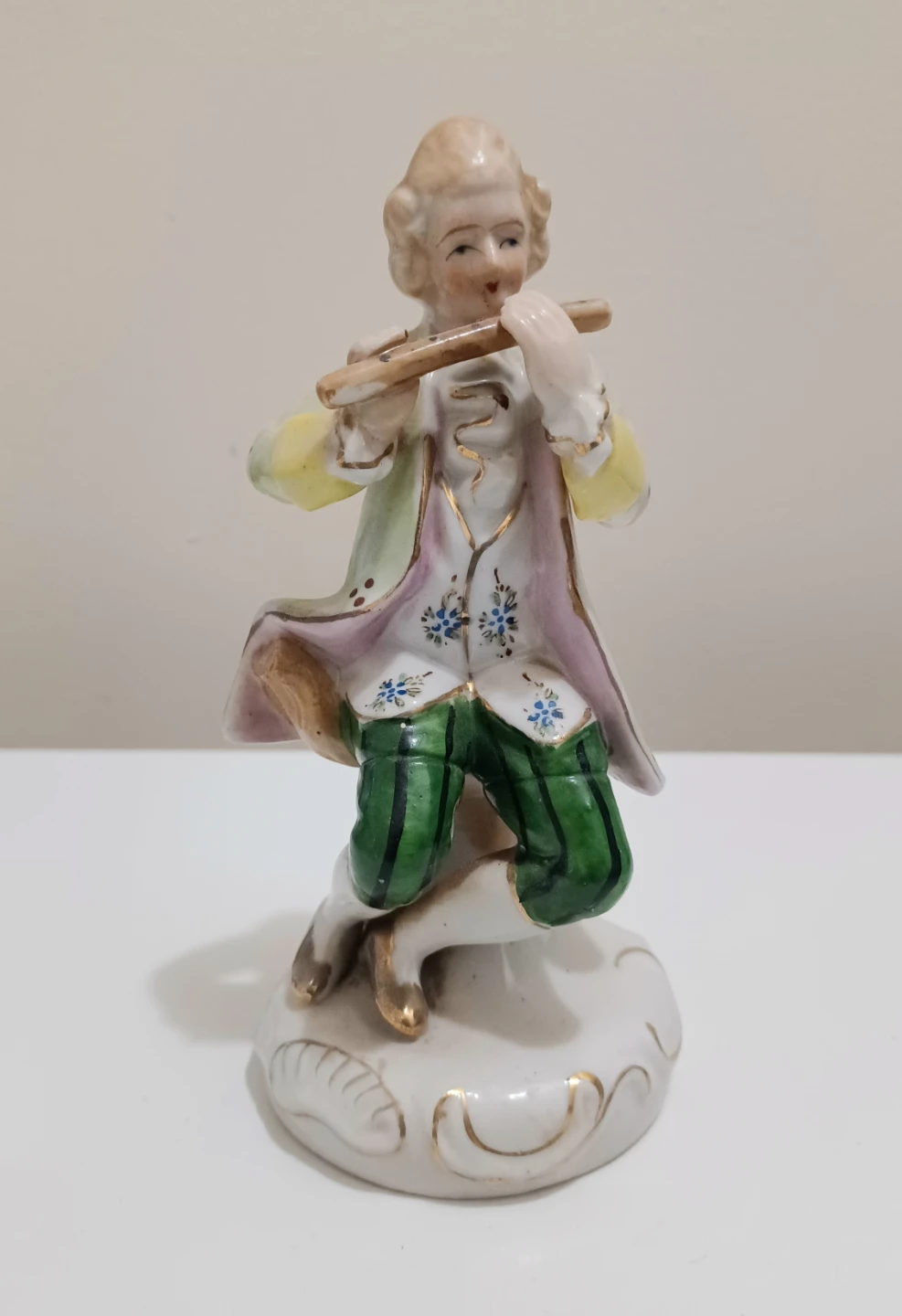 Occupied Japan Hand-painted Flute Player Figurine